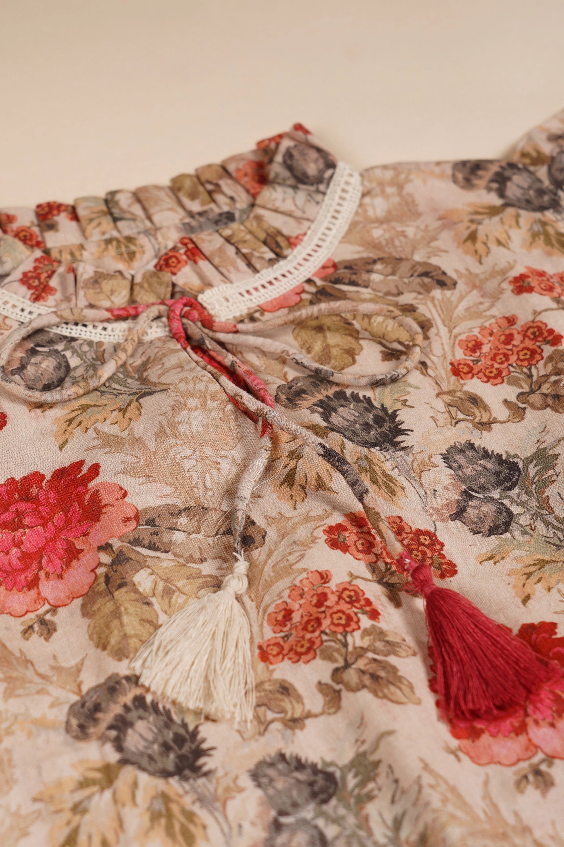 Poochkie pink floral lehenga for kids