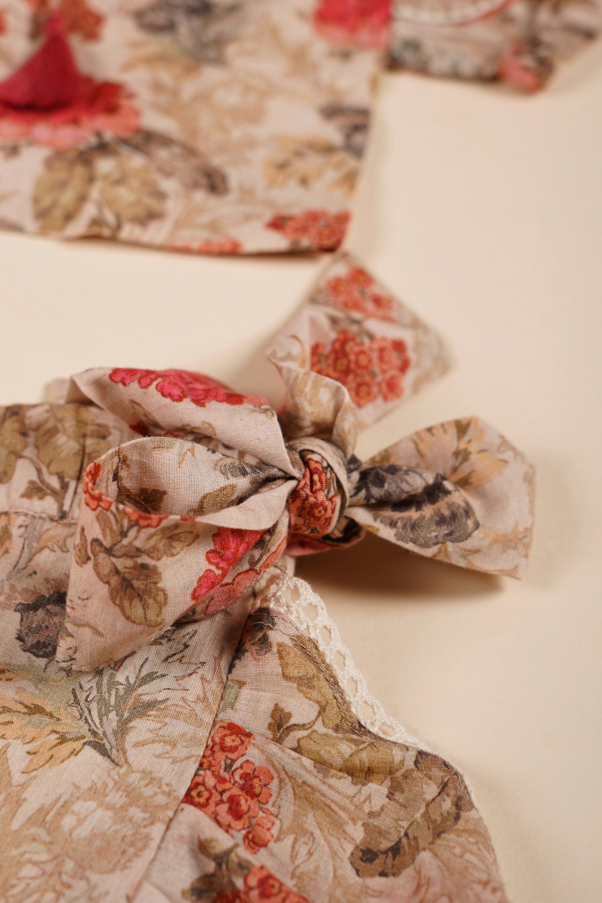 Poochkie pink floral lehenga for kids