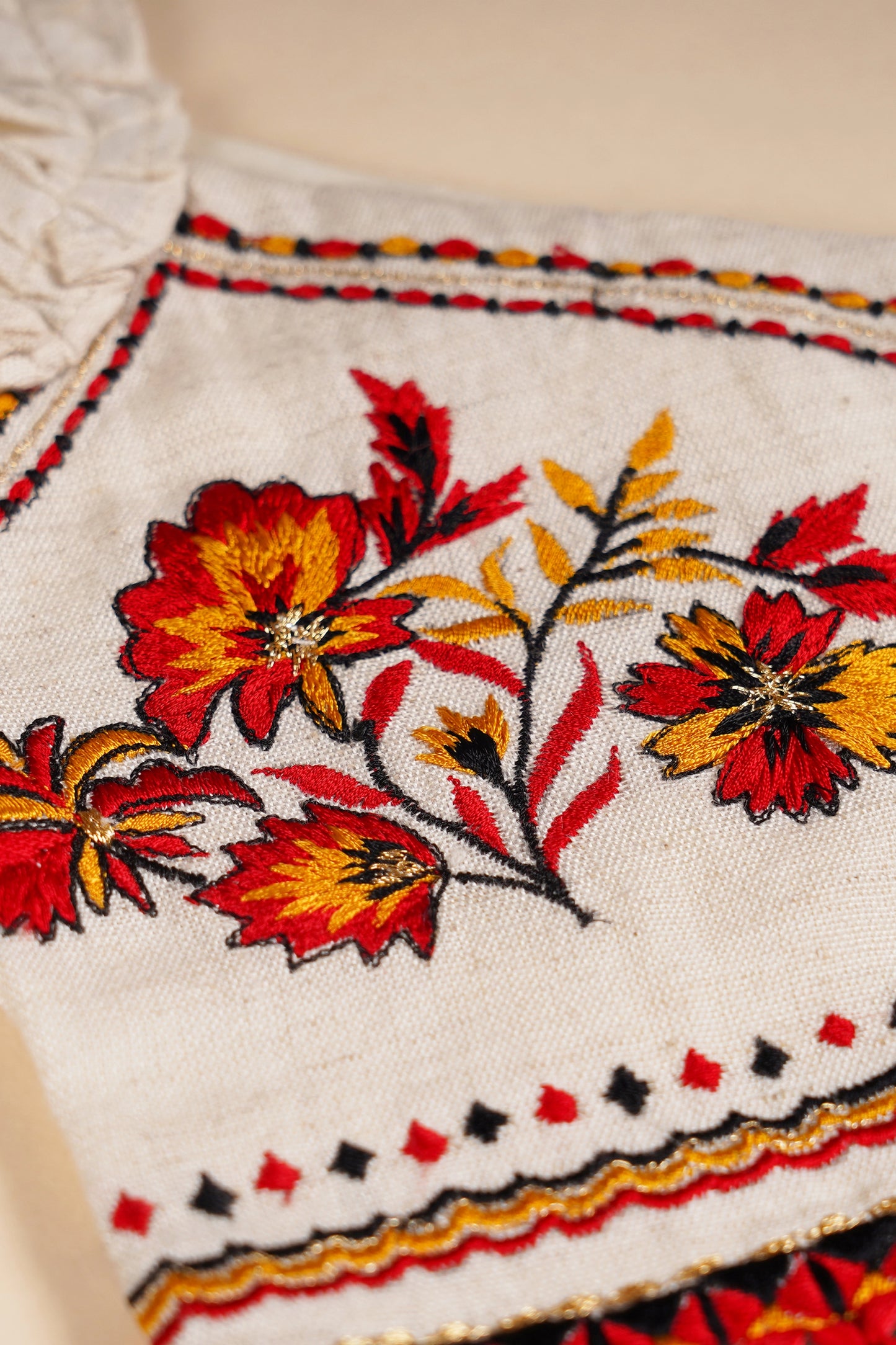 Poochkie traditional  white dress for kids