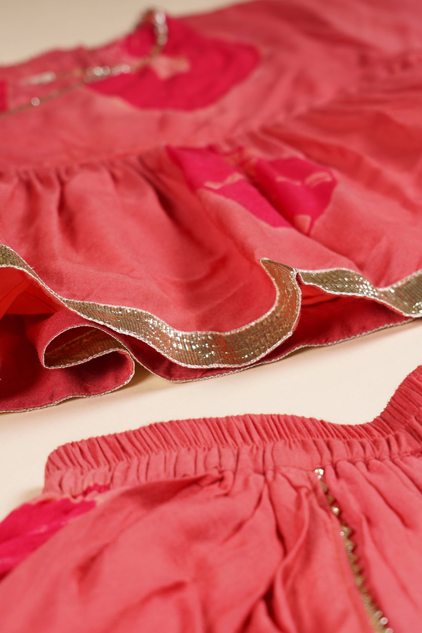 Poochkie kids pink top pant