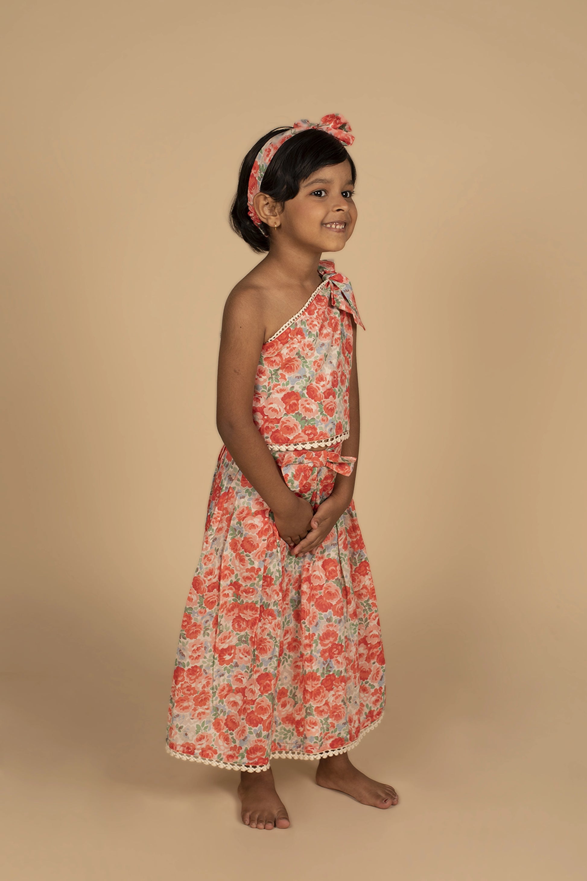 Poochkie red colour lehenga for  kids