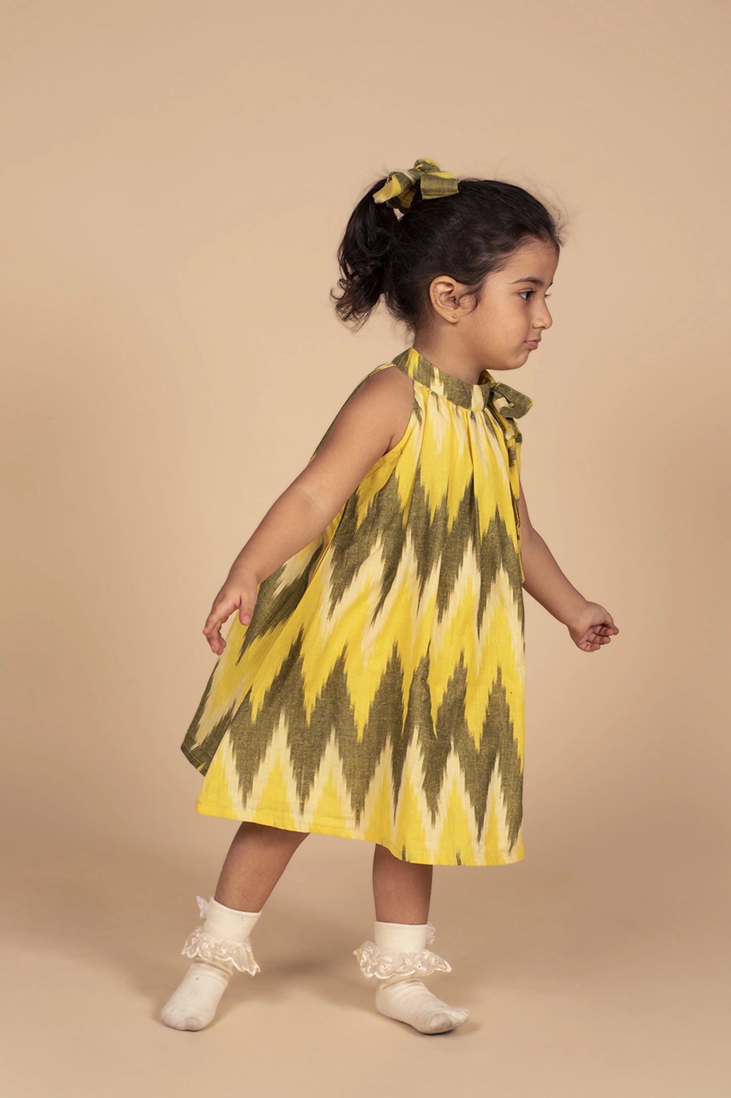 Poochkie yellow frock for kids