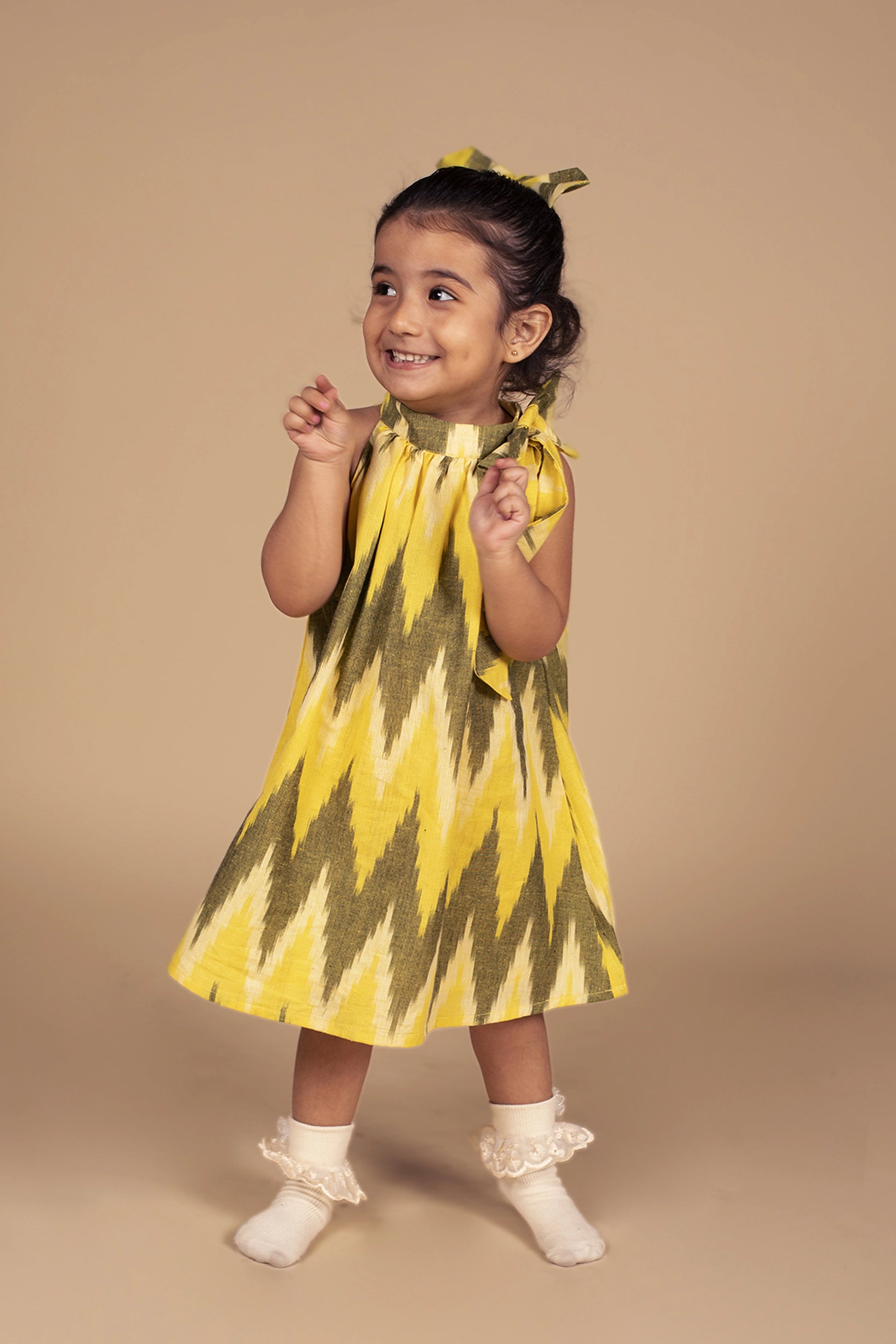 Poochkie yellow frock for kids