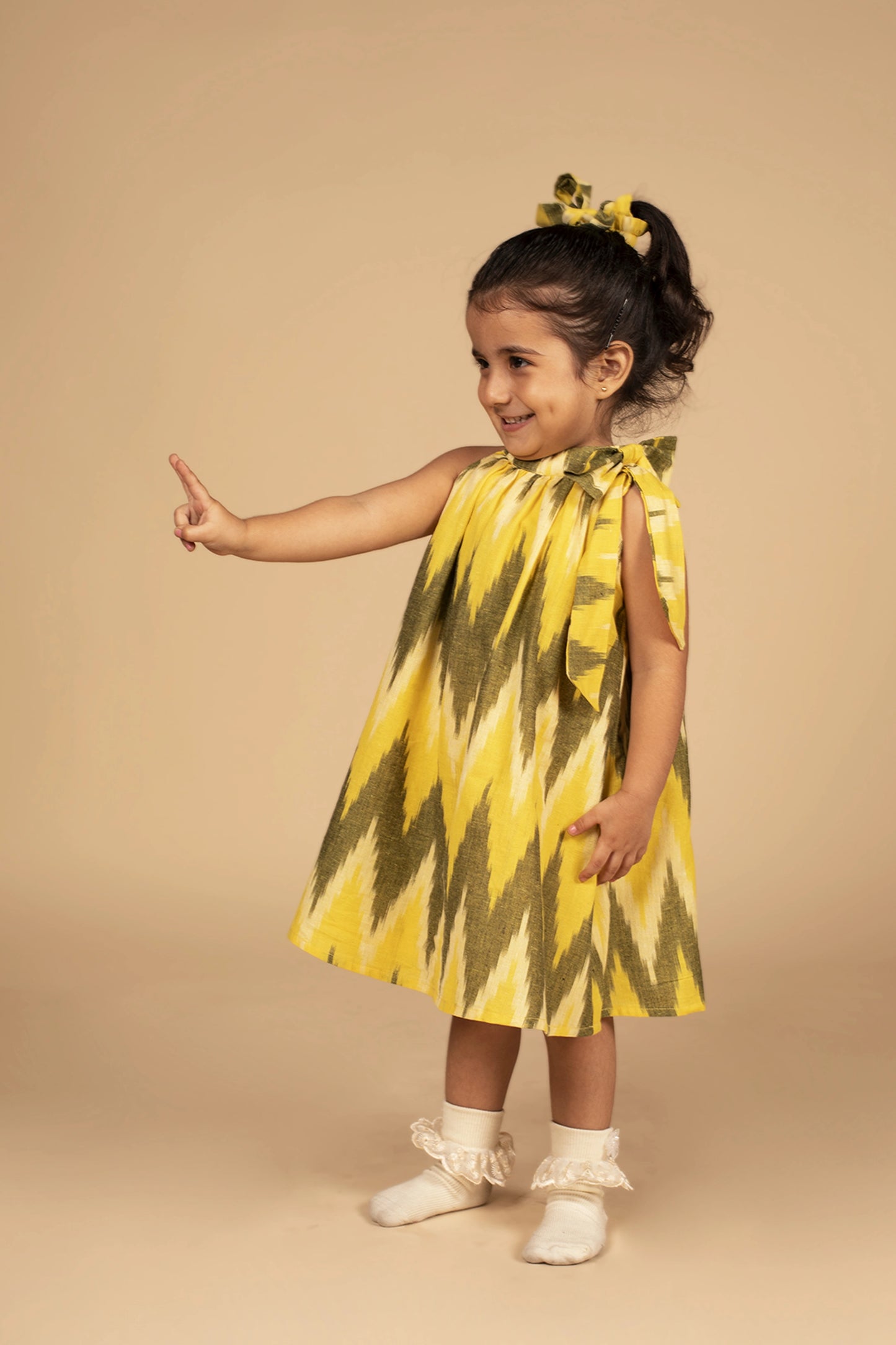Poochkie yellow frock for kids