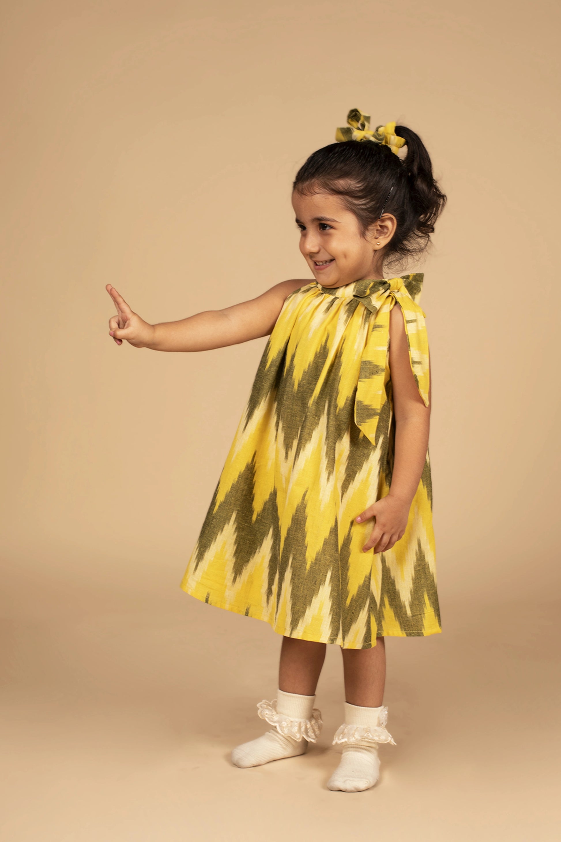 Poochkie yellow frock for kids