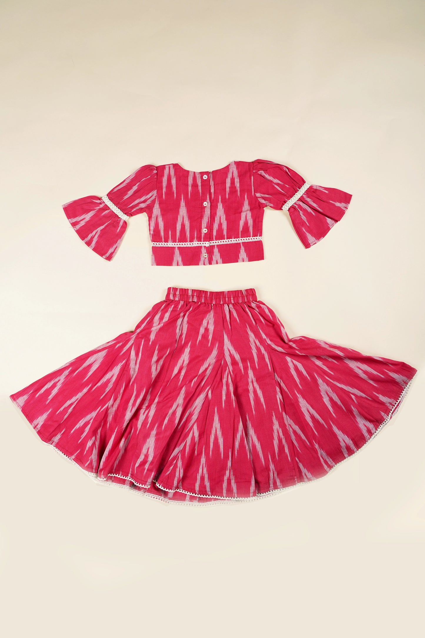 poochkie traditional red lehenga for kids