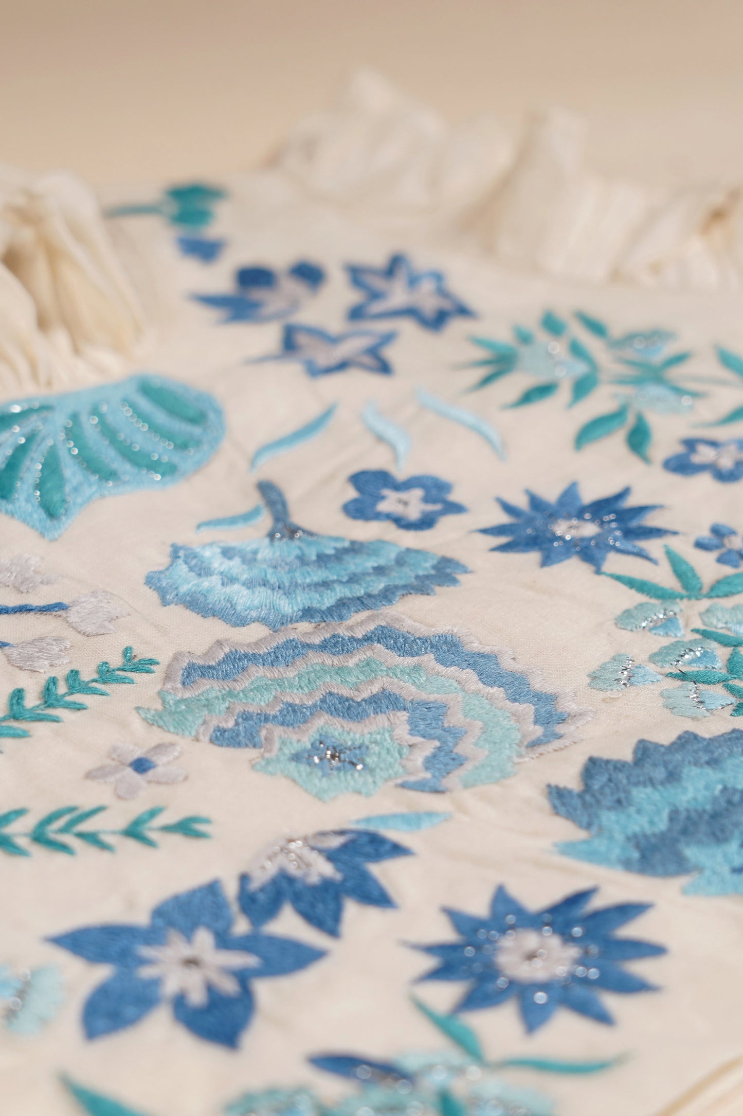 poochkie  blue lehenga set for kids