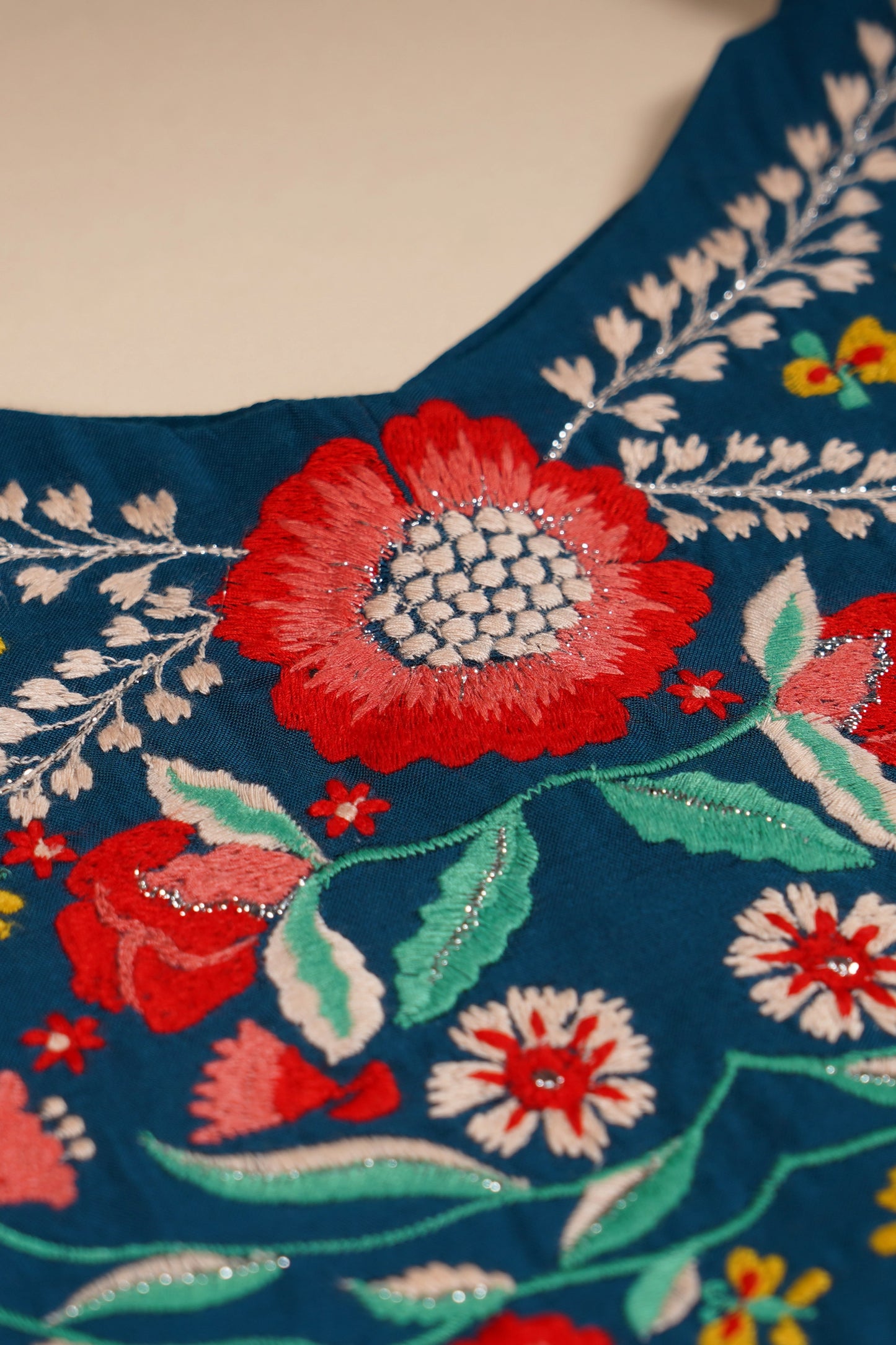 poochkie navy blue lehenga set for kids