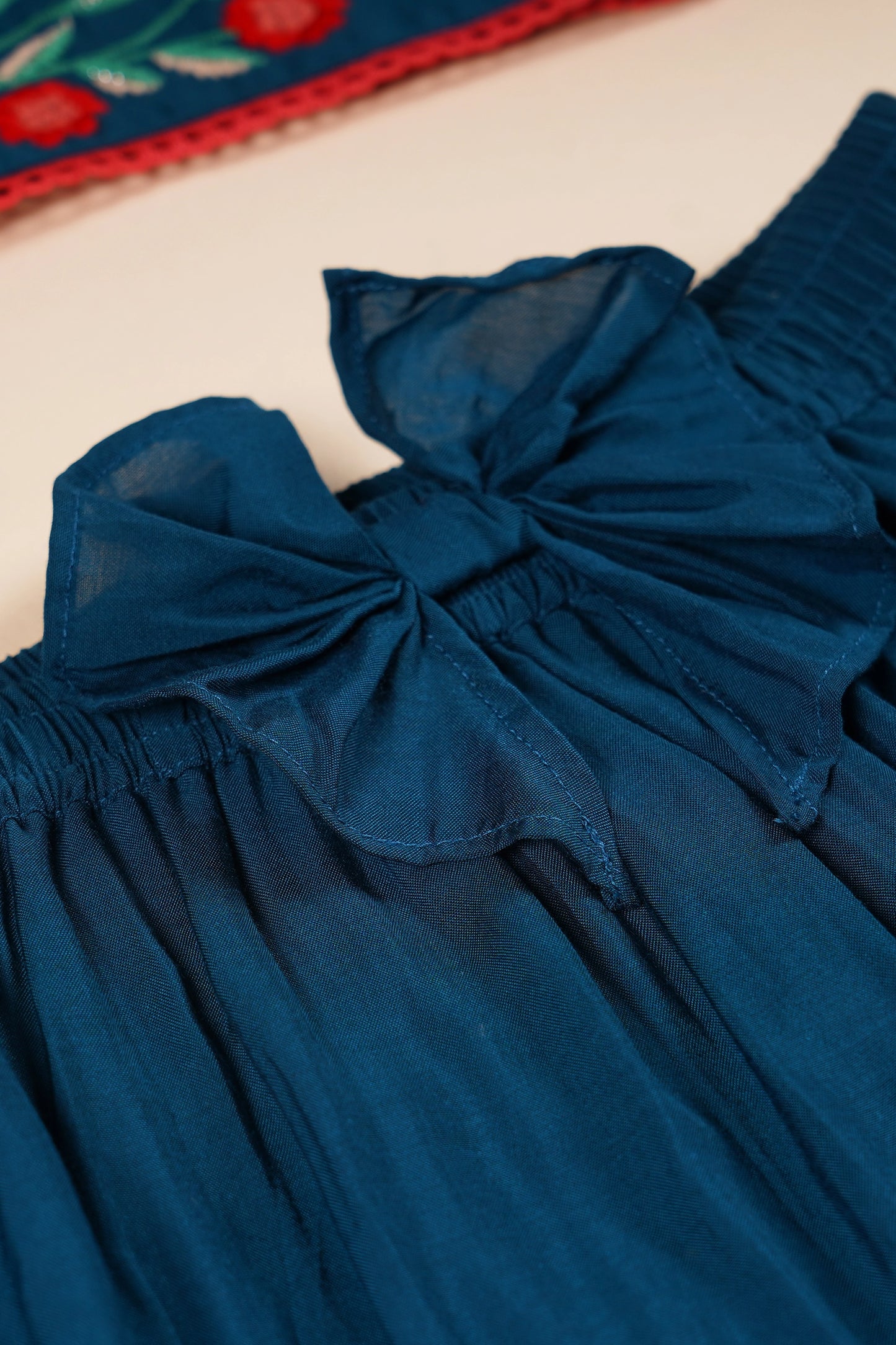 poochkie navy blue lehenga set for kids