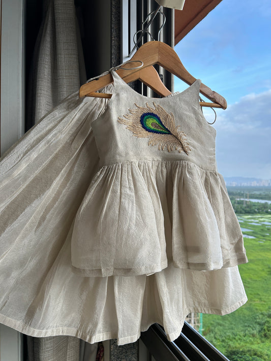 Yoke-Embroidered Shimmer Top And Palazzo