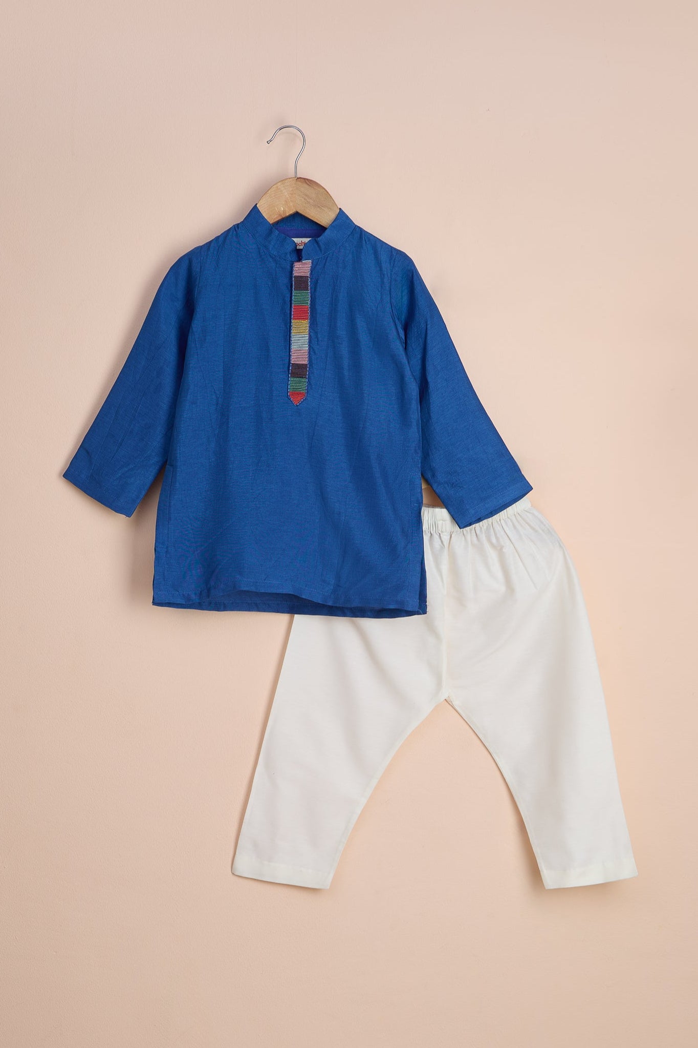 Padmini Blue Embroidered Jacket With Kurta And Pyjama