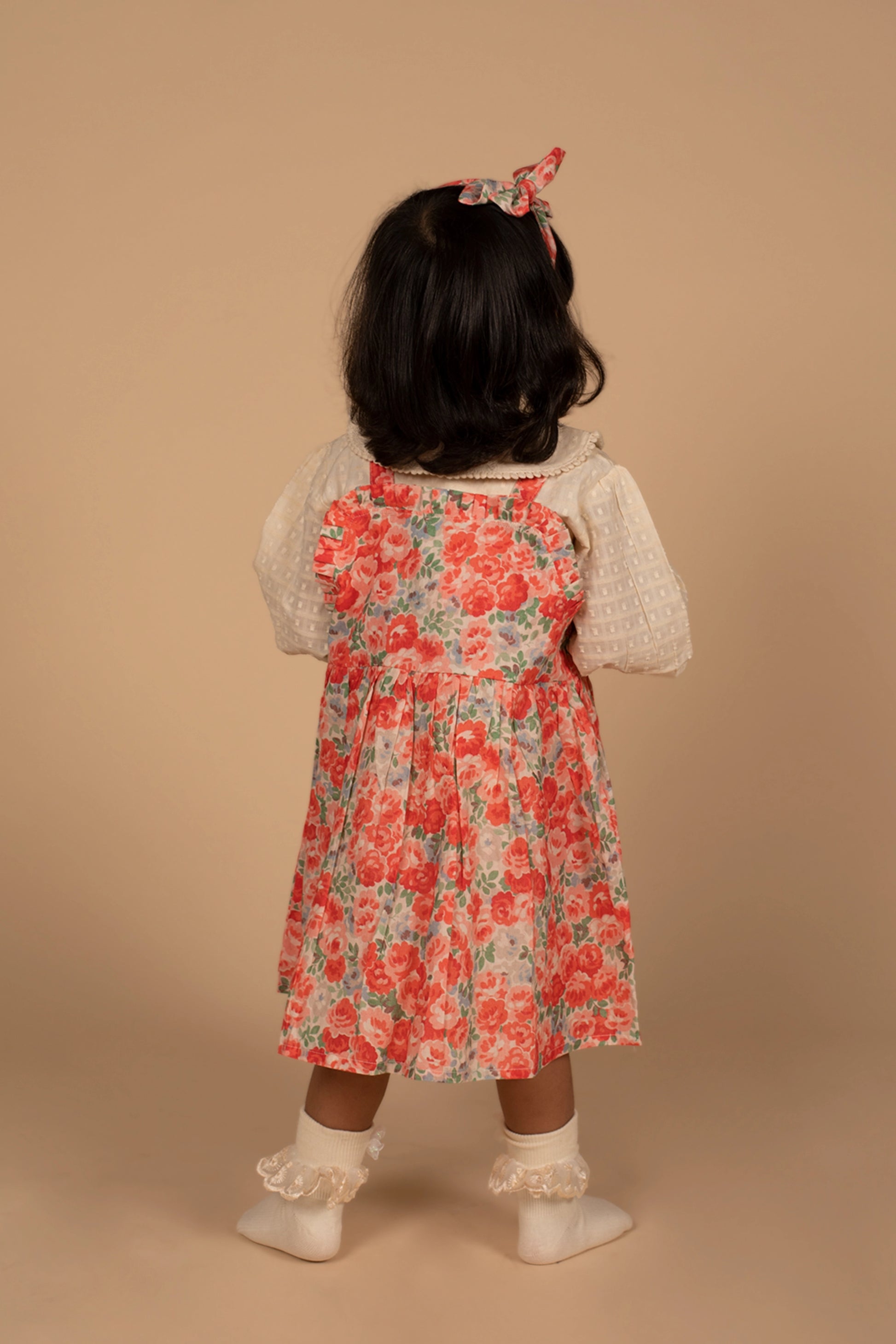 Poochkie pink floral dress for kids