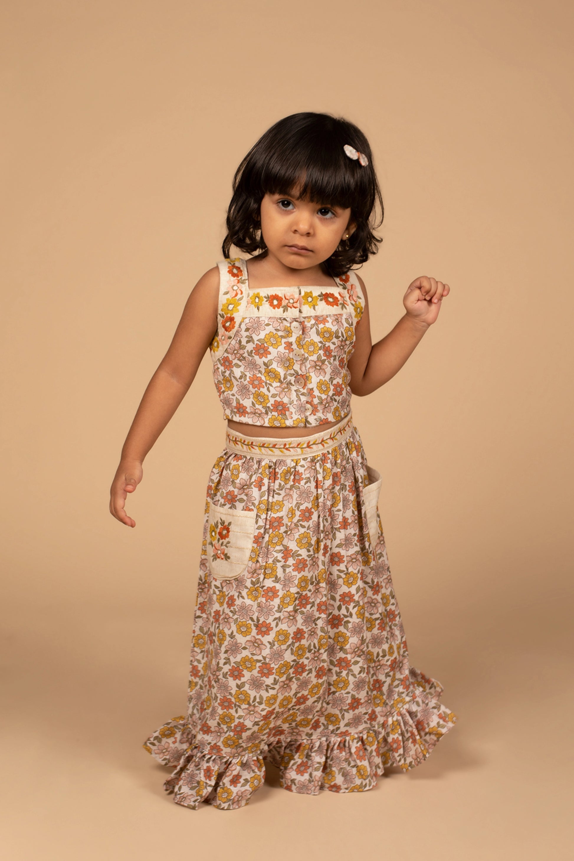 poochkie pista floral dress for kids