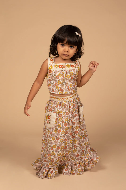 poochkie pista floral dress for kids