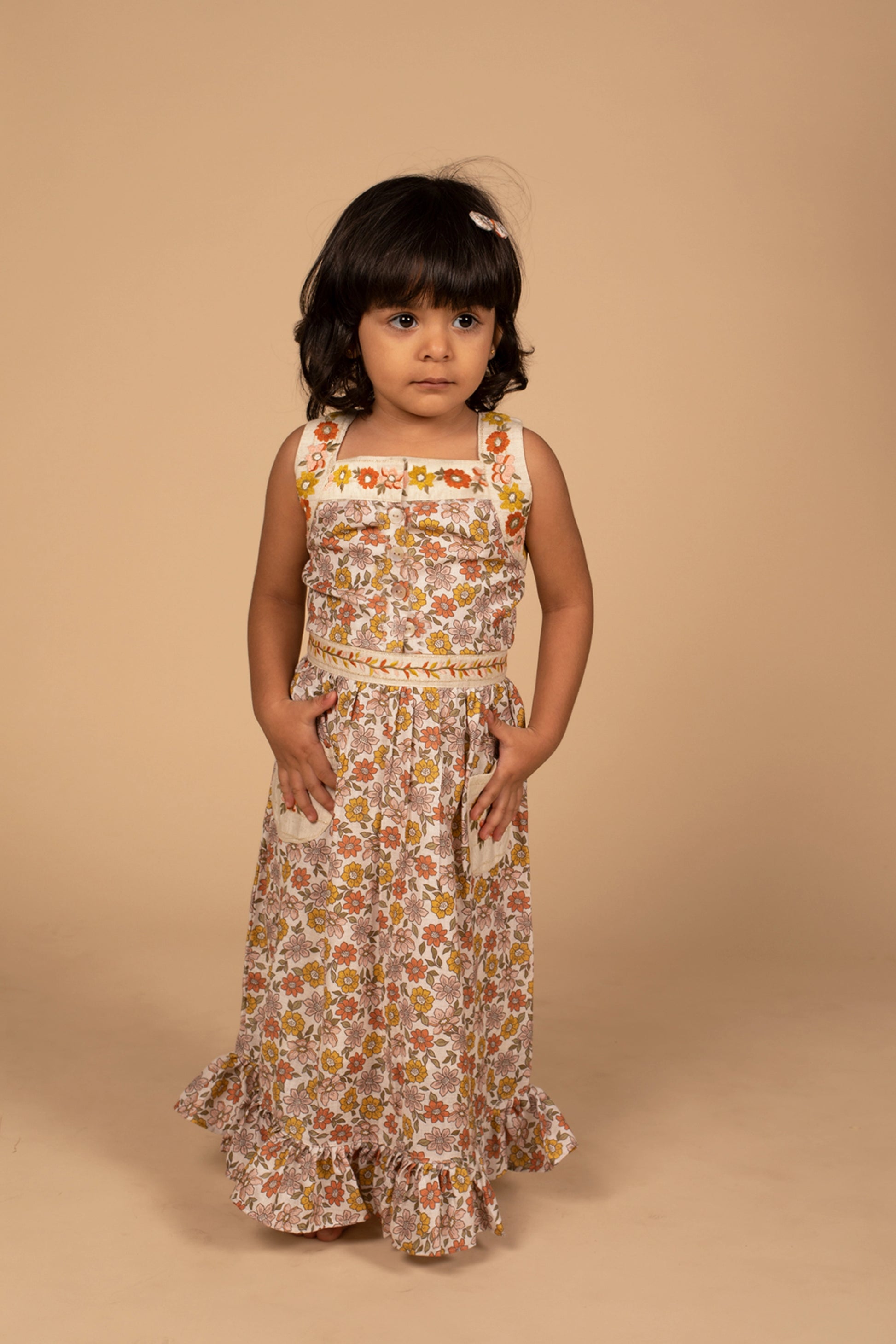 poochkie pista floral dress for kids
