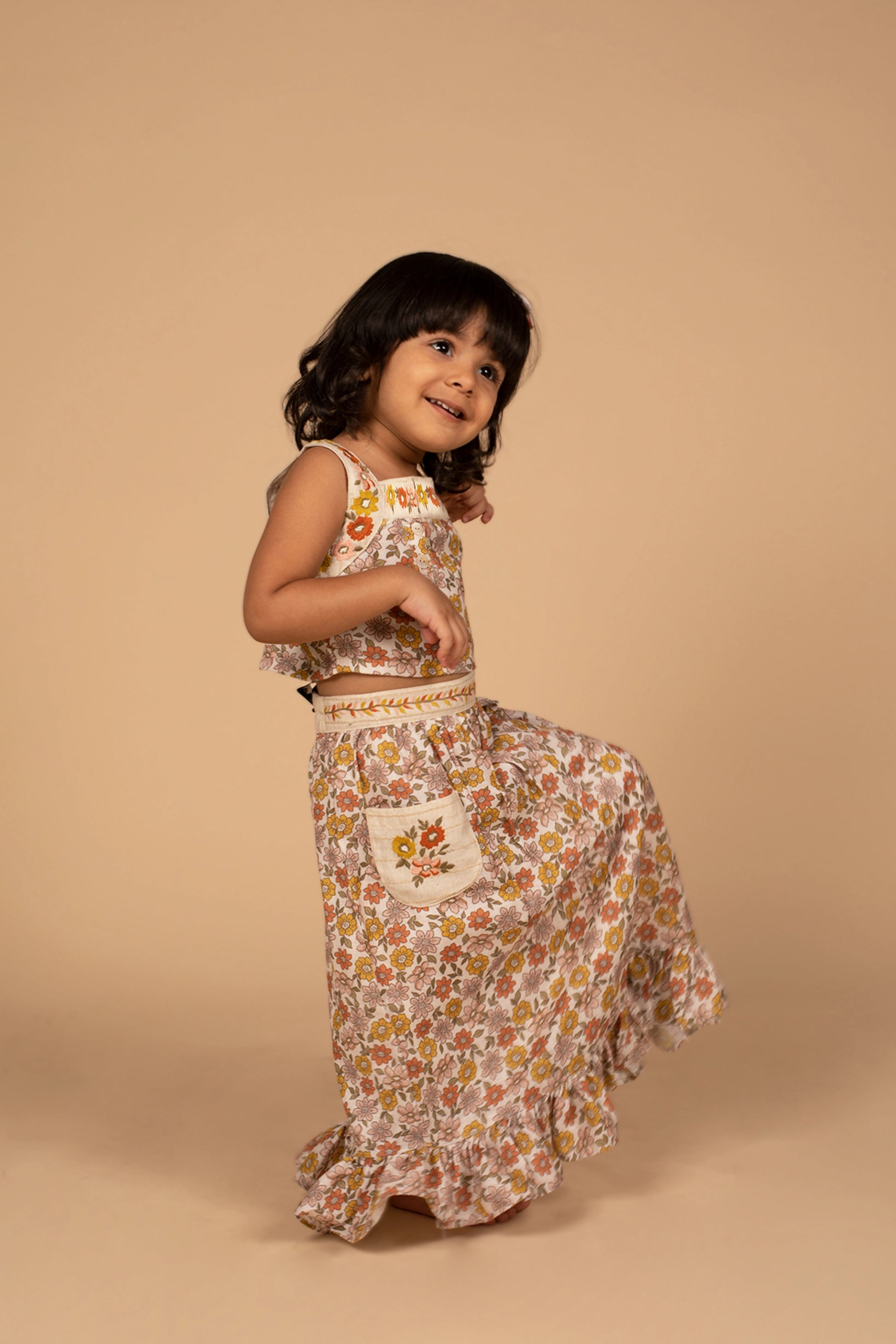 poochkie pista floral dress for kids