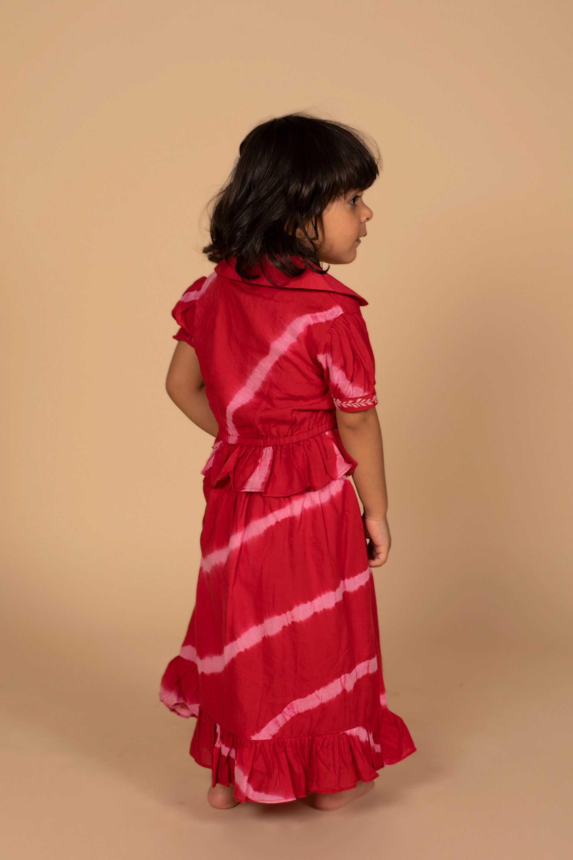 Poochkie pink  lehenga for kids