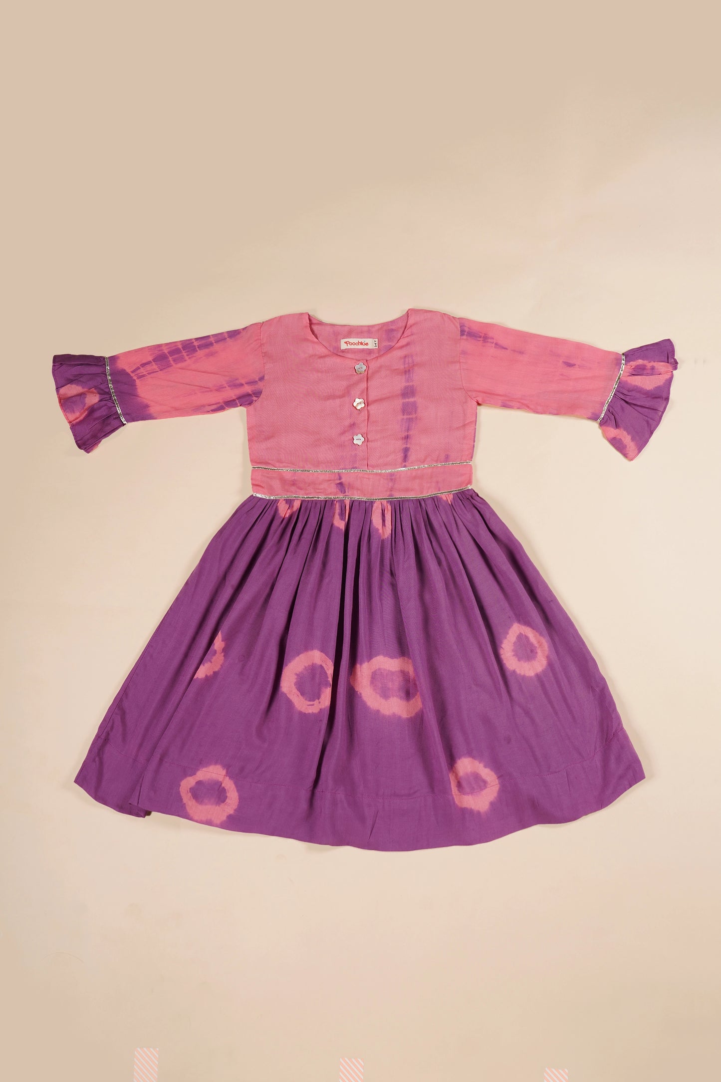 Poochkie traditional pink lehenga for kids 