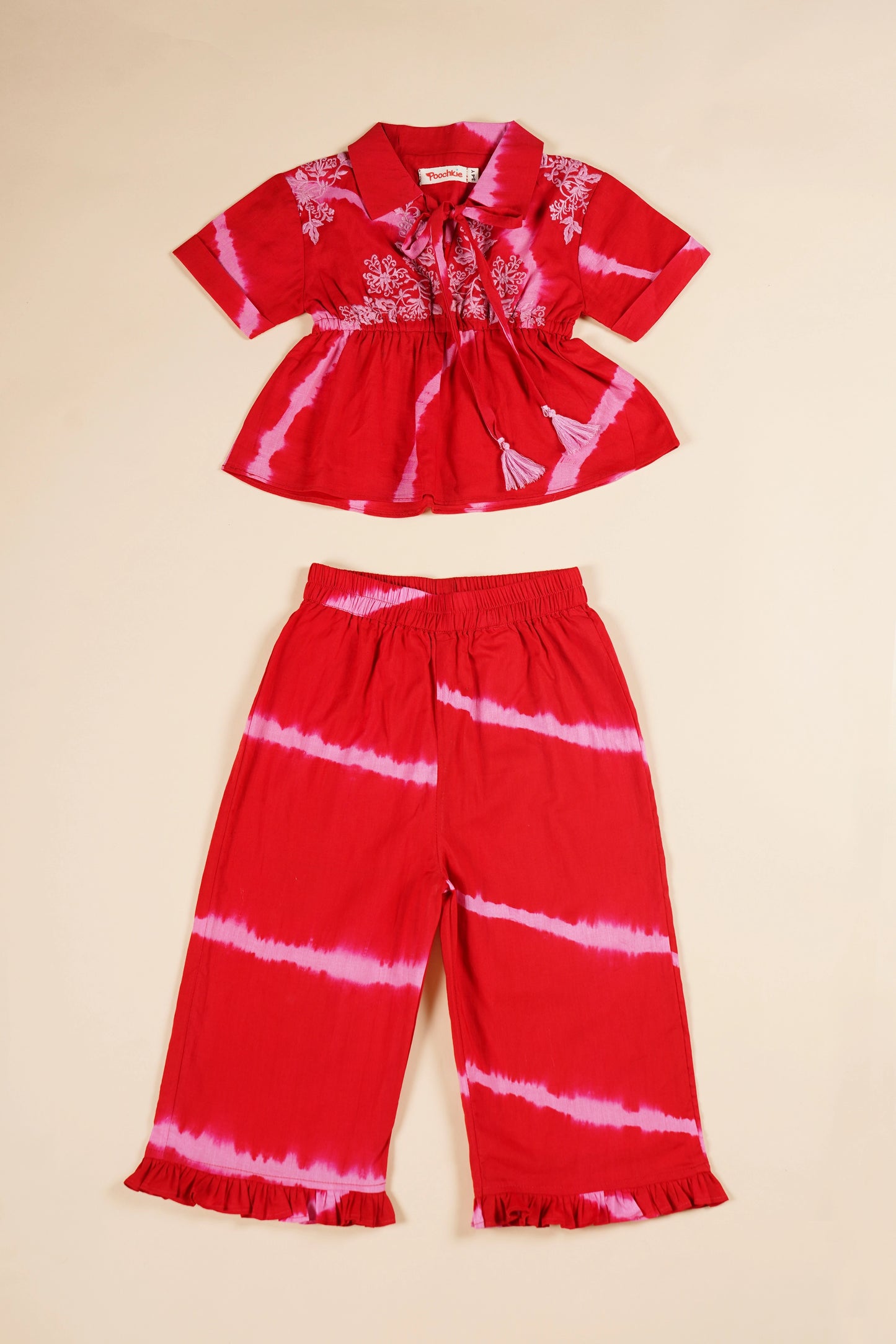 Strawberry Sorbet Blouse and Pant Set