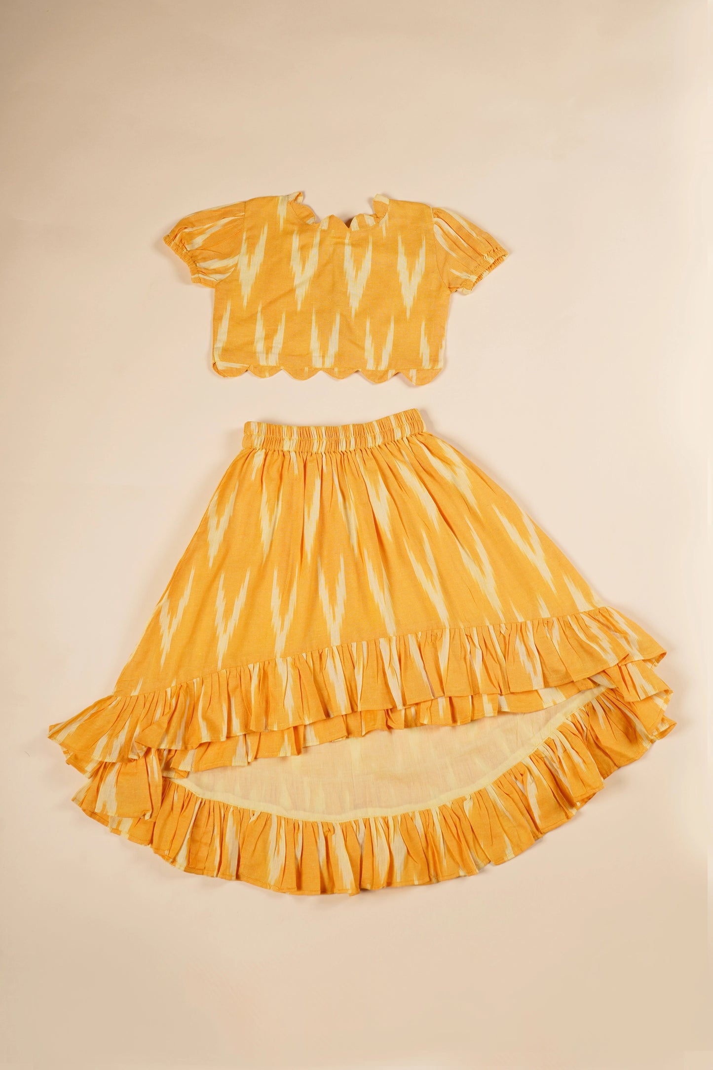 Poochkie musturd yellow  dress for kids