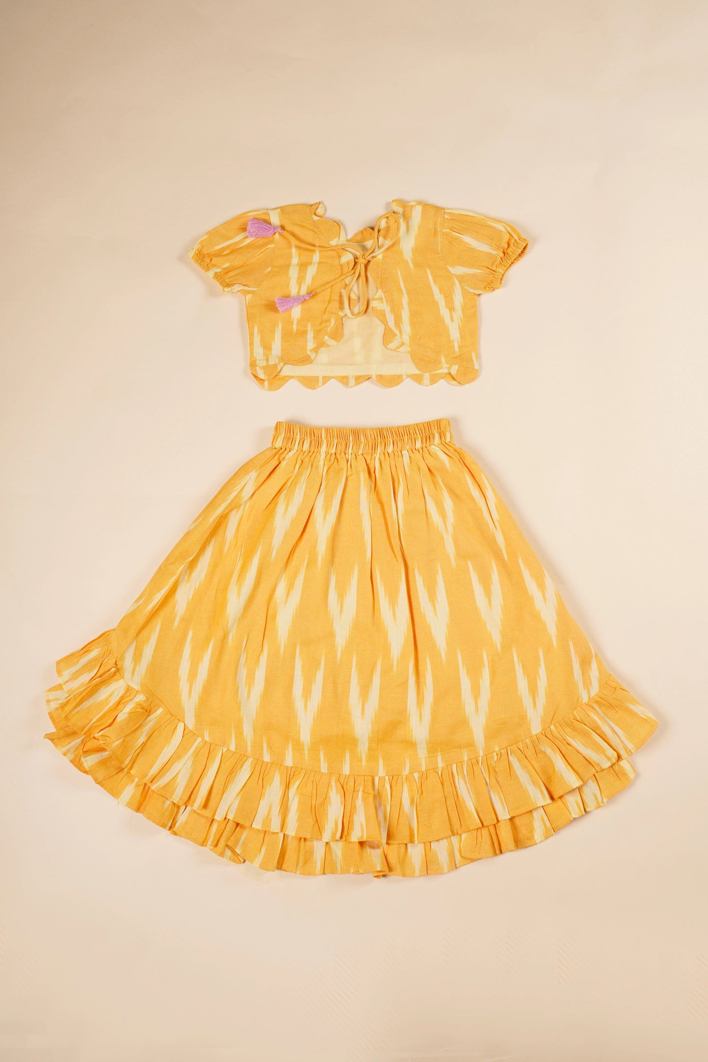 Poochkie musturd yellow  dress for kids