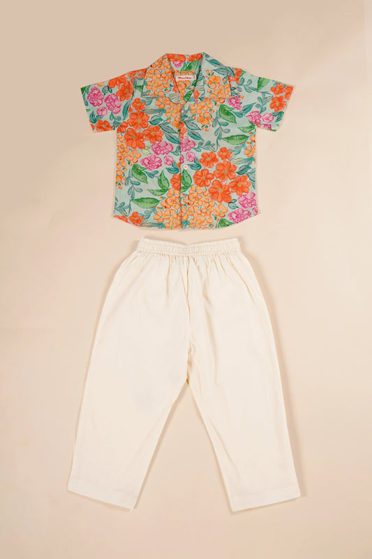 Poochkie floral top and pant for kids