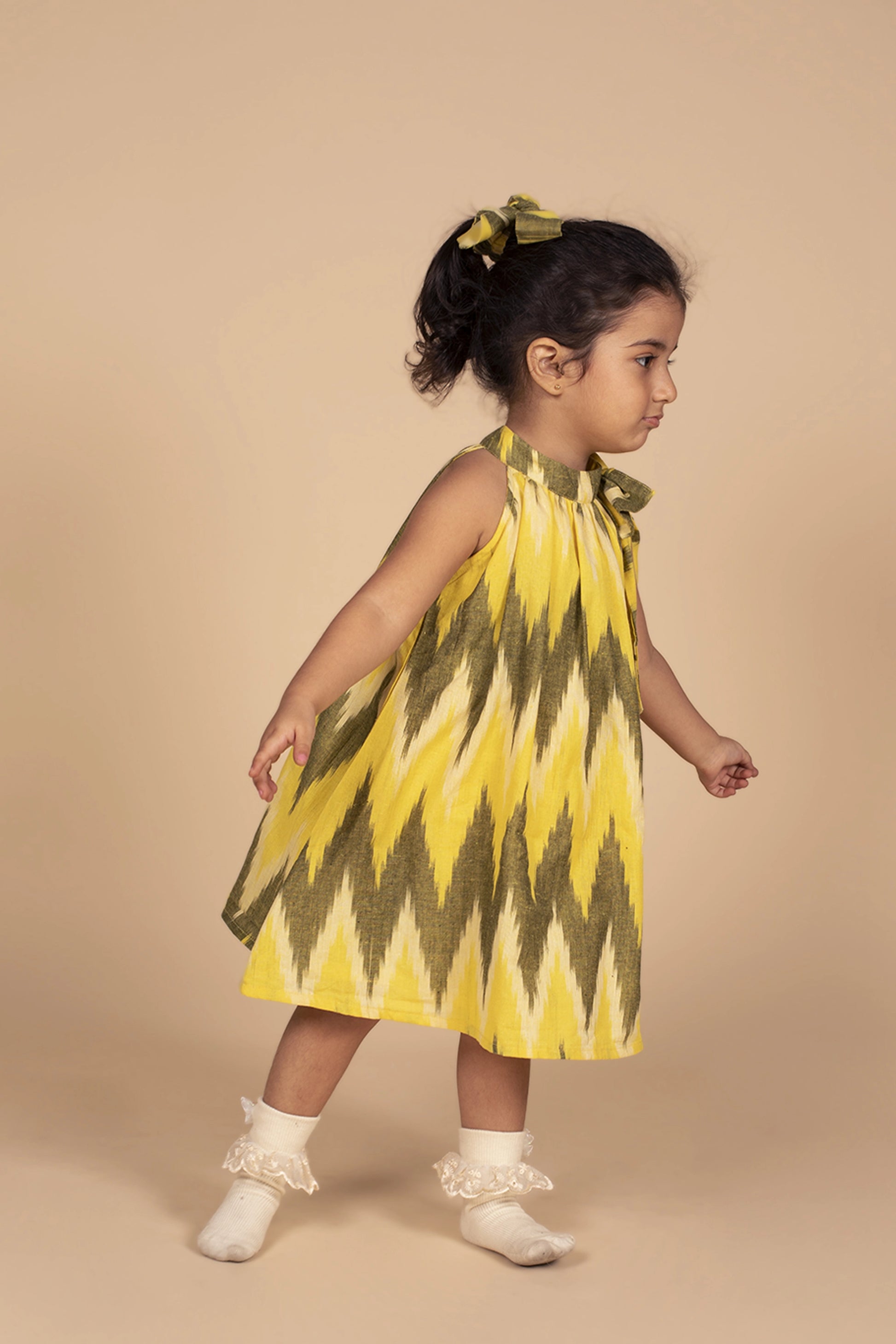 Poochkie yellow frock for kids 