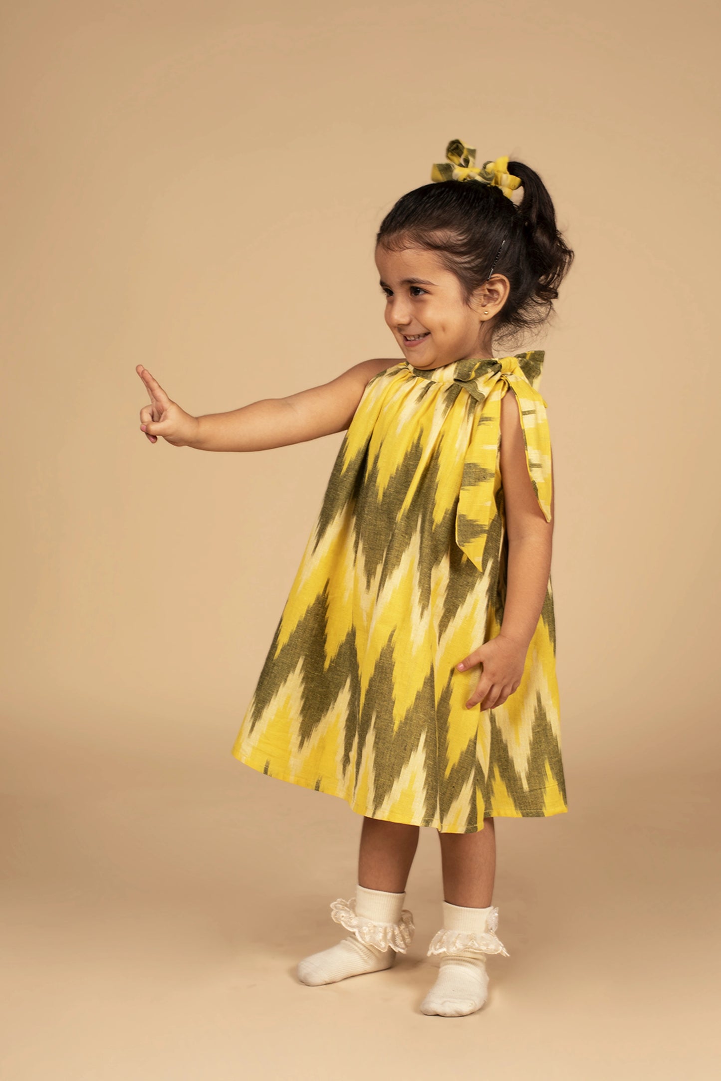 Poochkie yellow frock for kids 