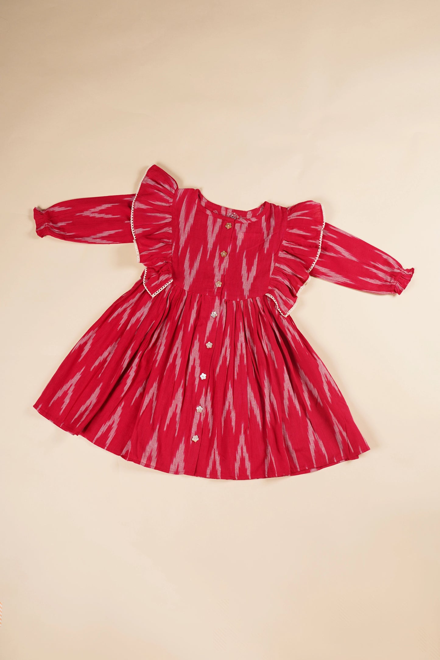 Poochkie red colour frock for kids