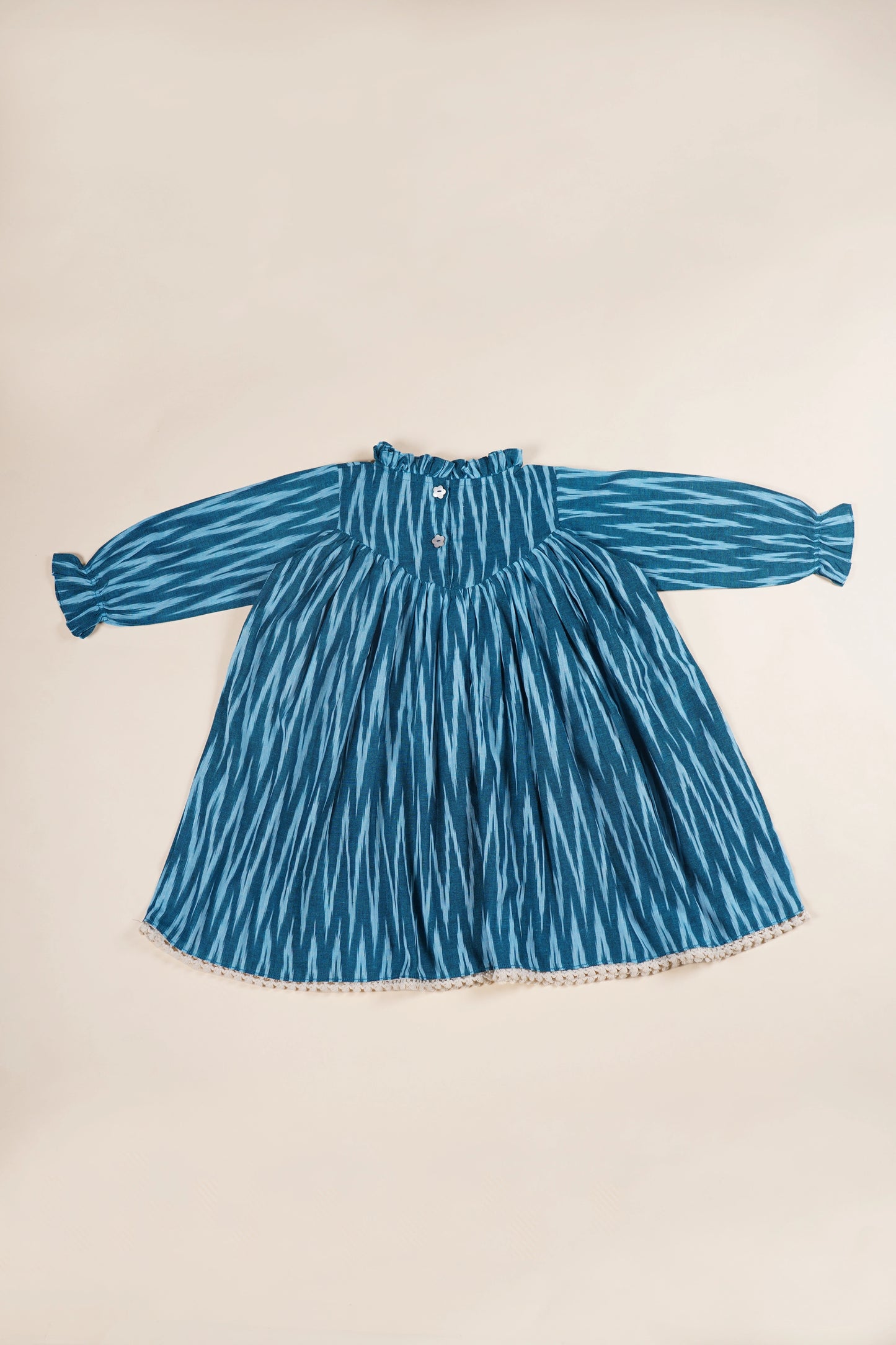 Zig Zag Cotton Balloon Dress