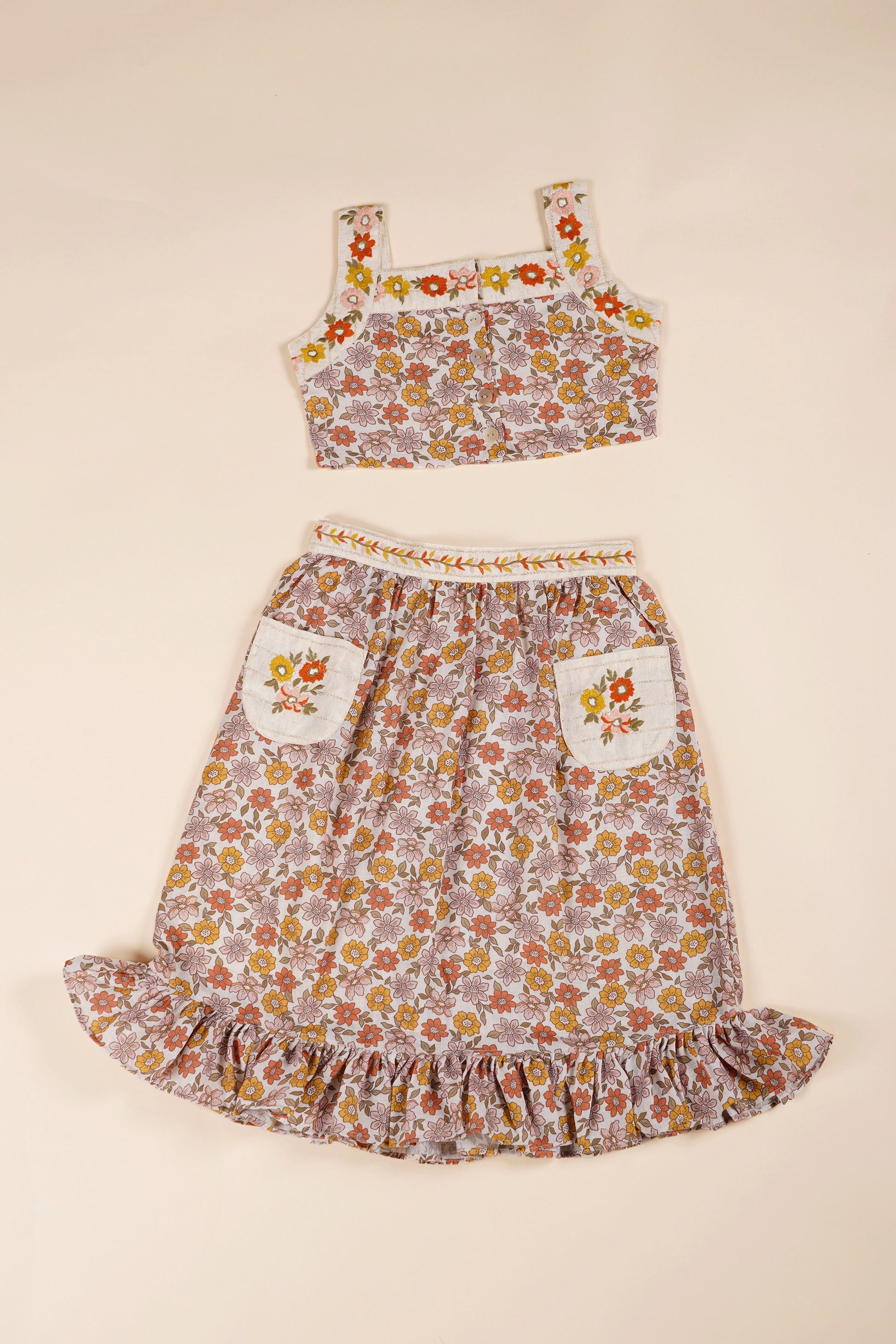 poochkie pista floral dress for kids 