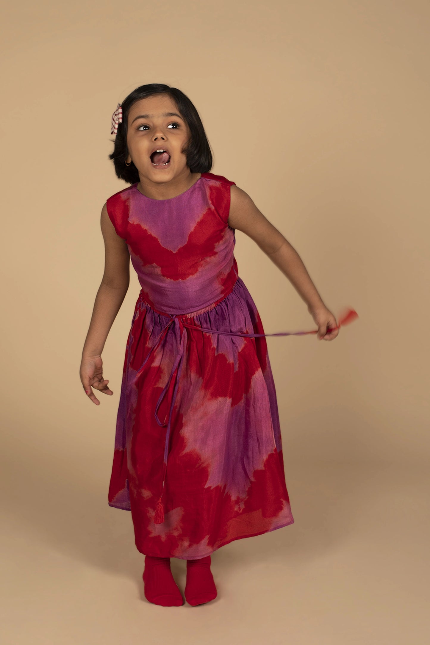 Poochkie pink  lehenga for kids 