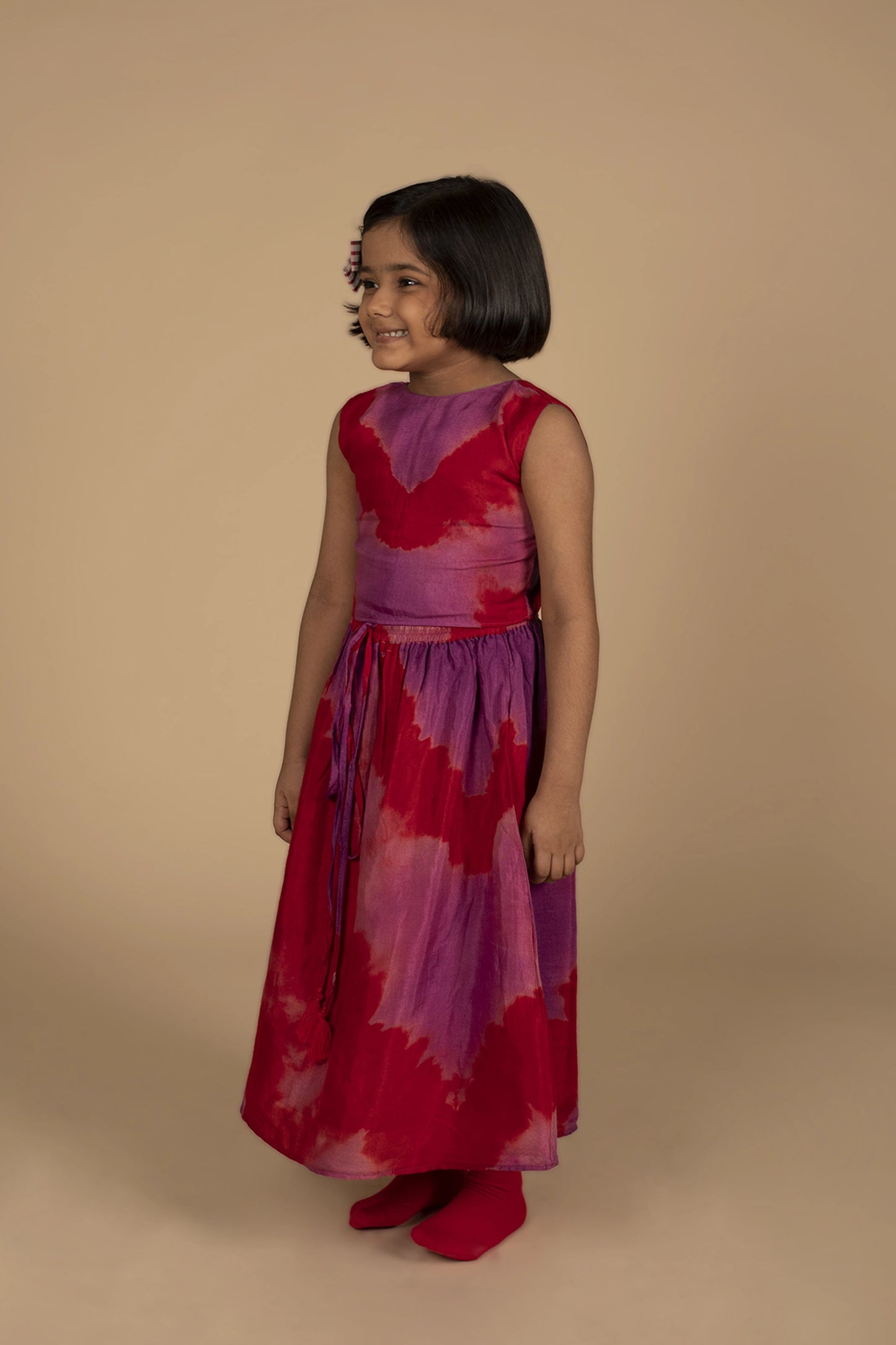 Poochkie pink  lehenga for kids 