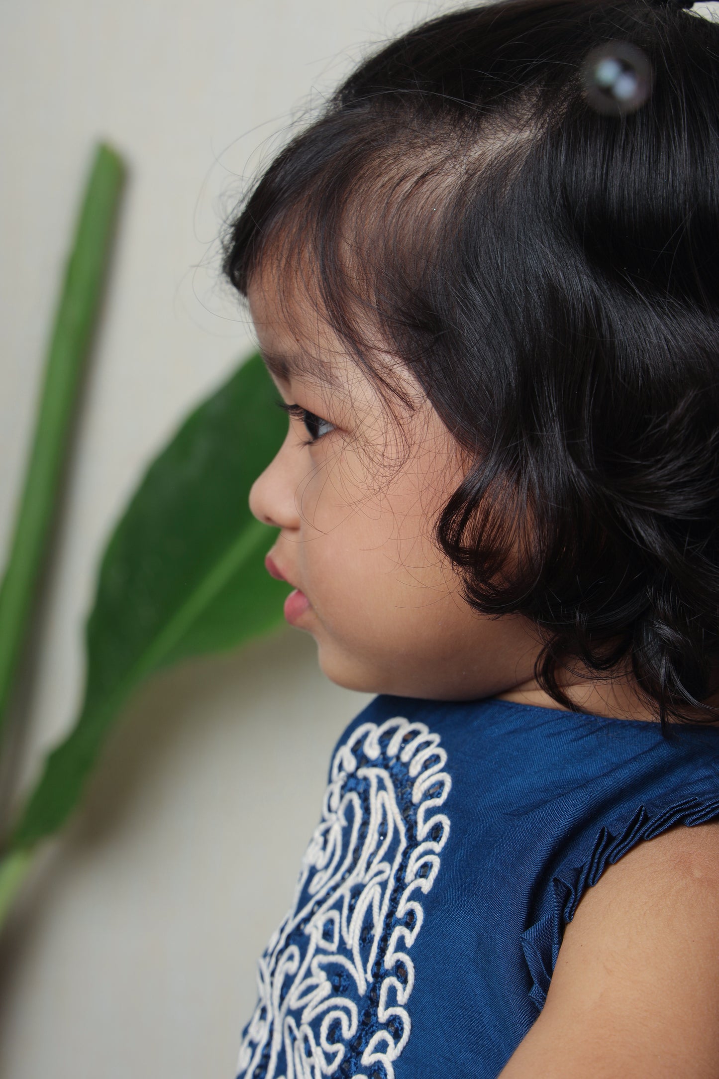 Blue Nelumbo Dori Embroidered Top And Fringe Tassel Enhanced Lehenga