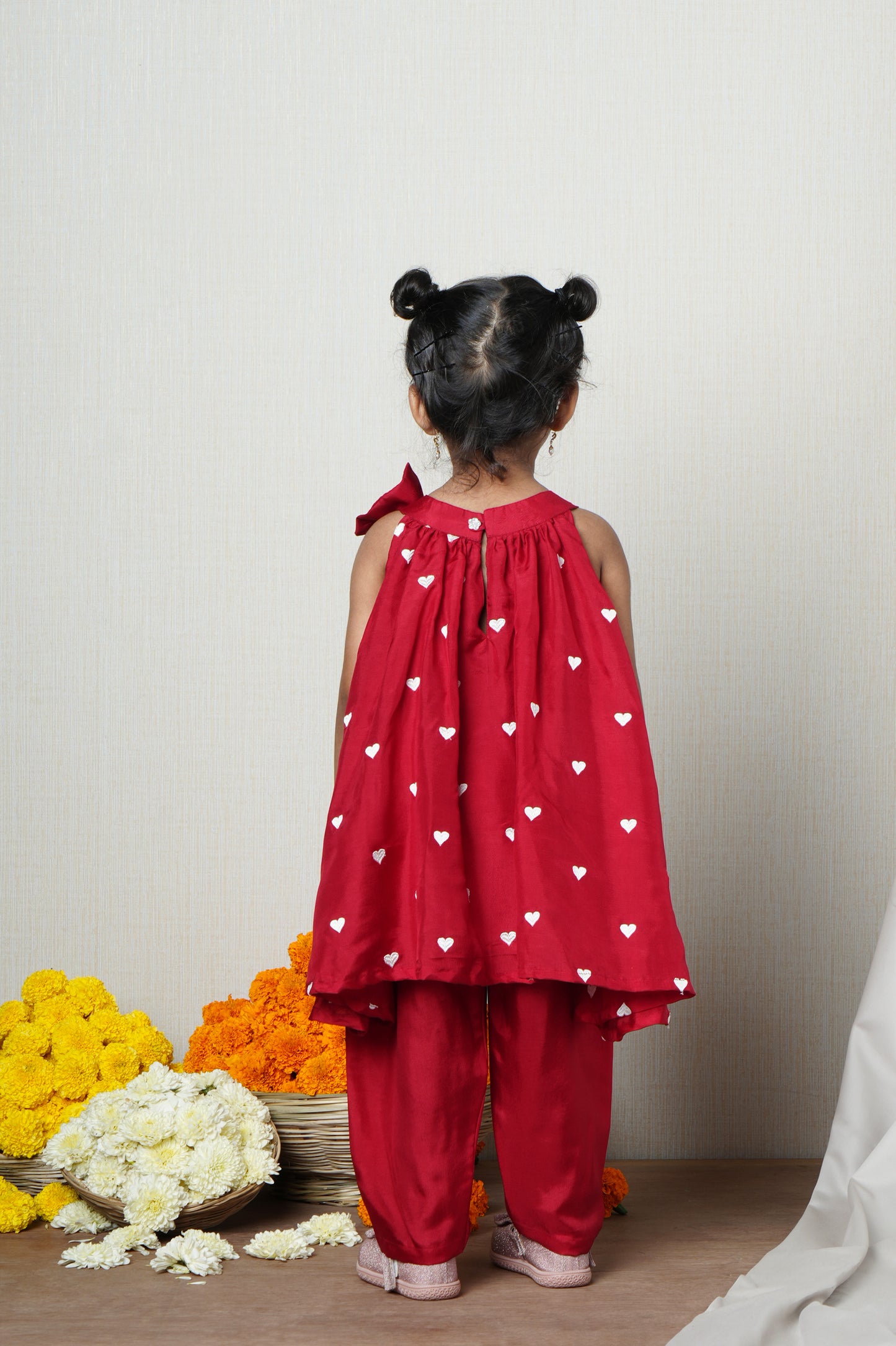 Little Hearts Bow Co-ord Set (Ready To Ship)