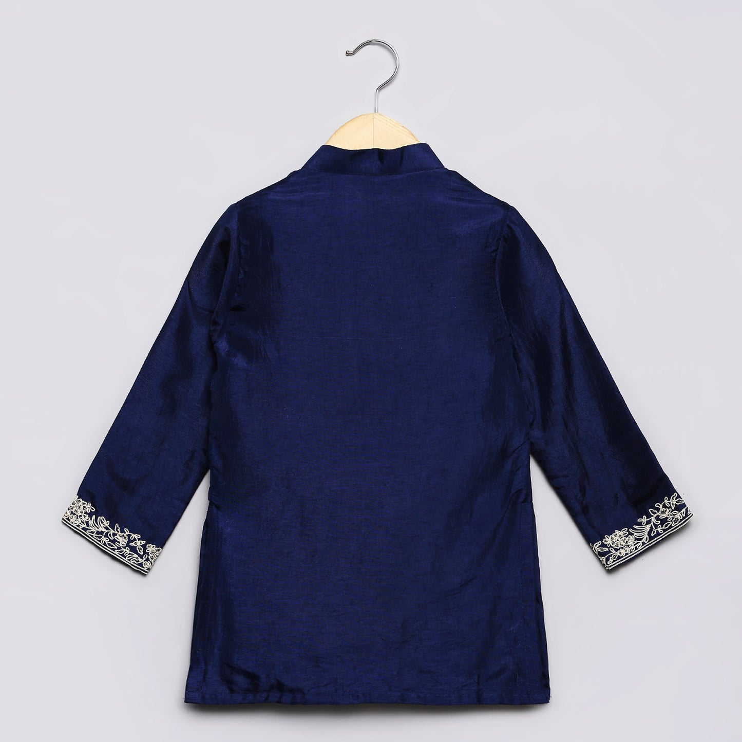 Embroidered midnight blue kurta & pant set