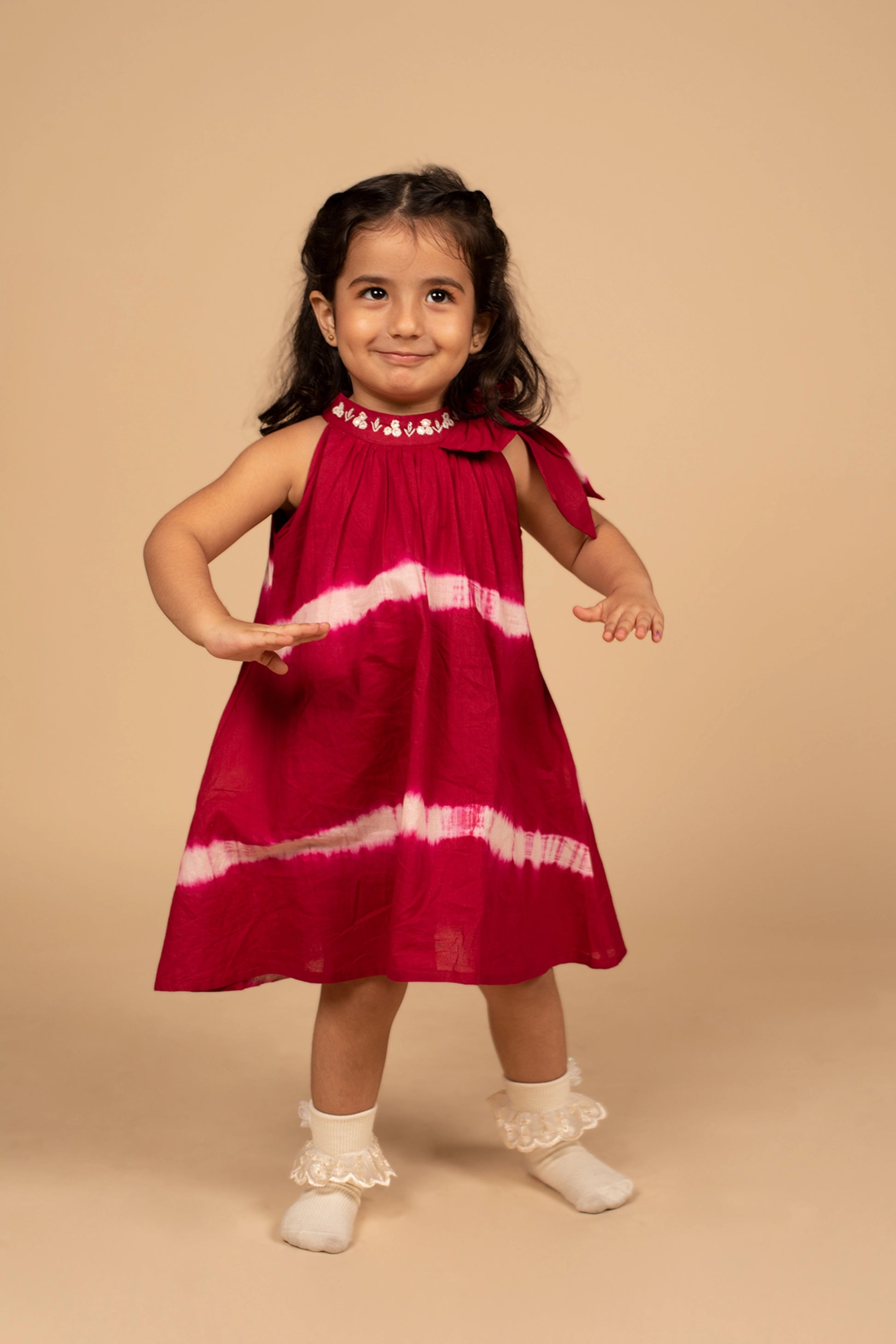 Poochkie pink frock for kids 