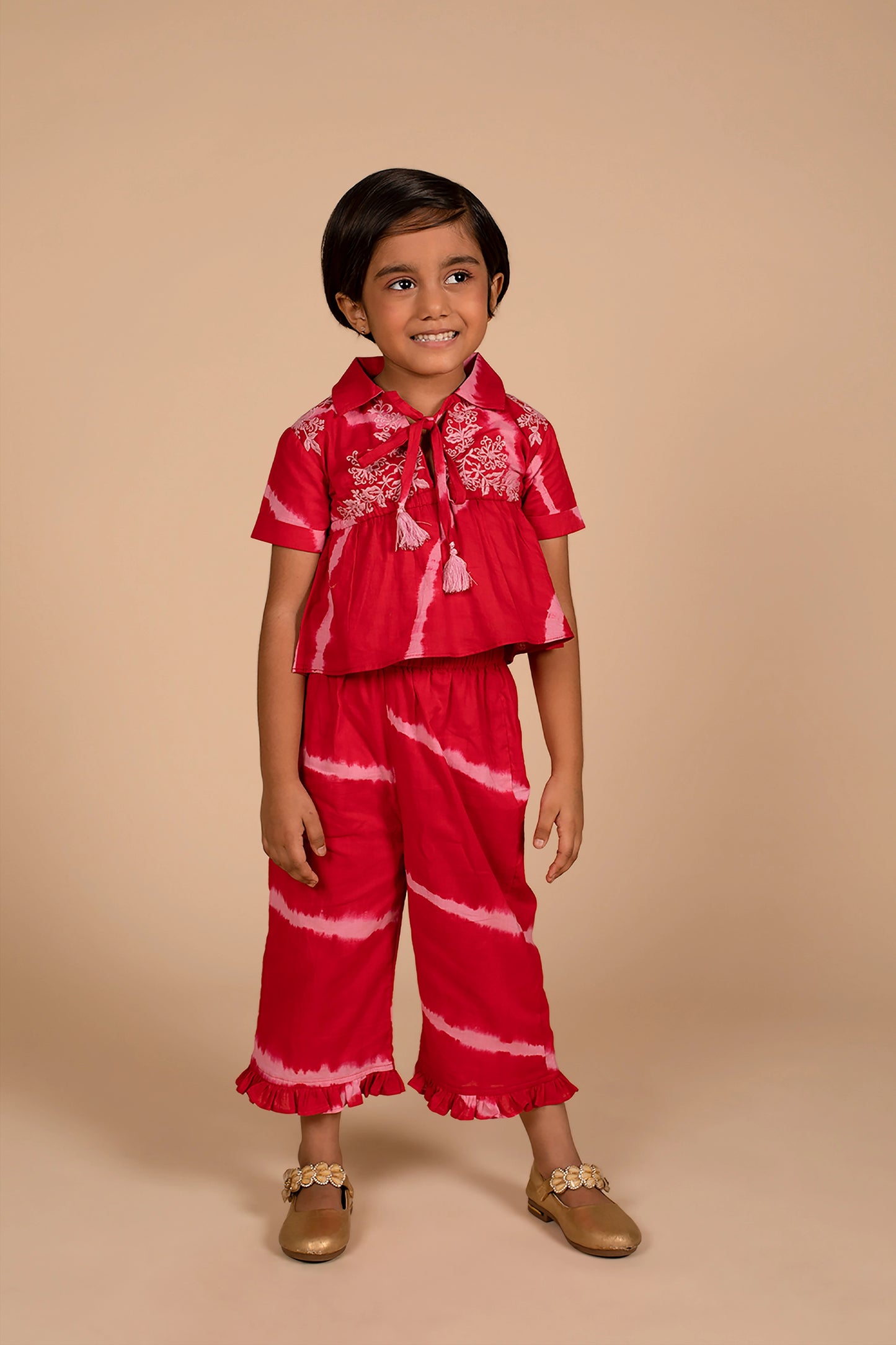 Strawberry Sorbet Blouse and Pant Set