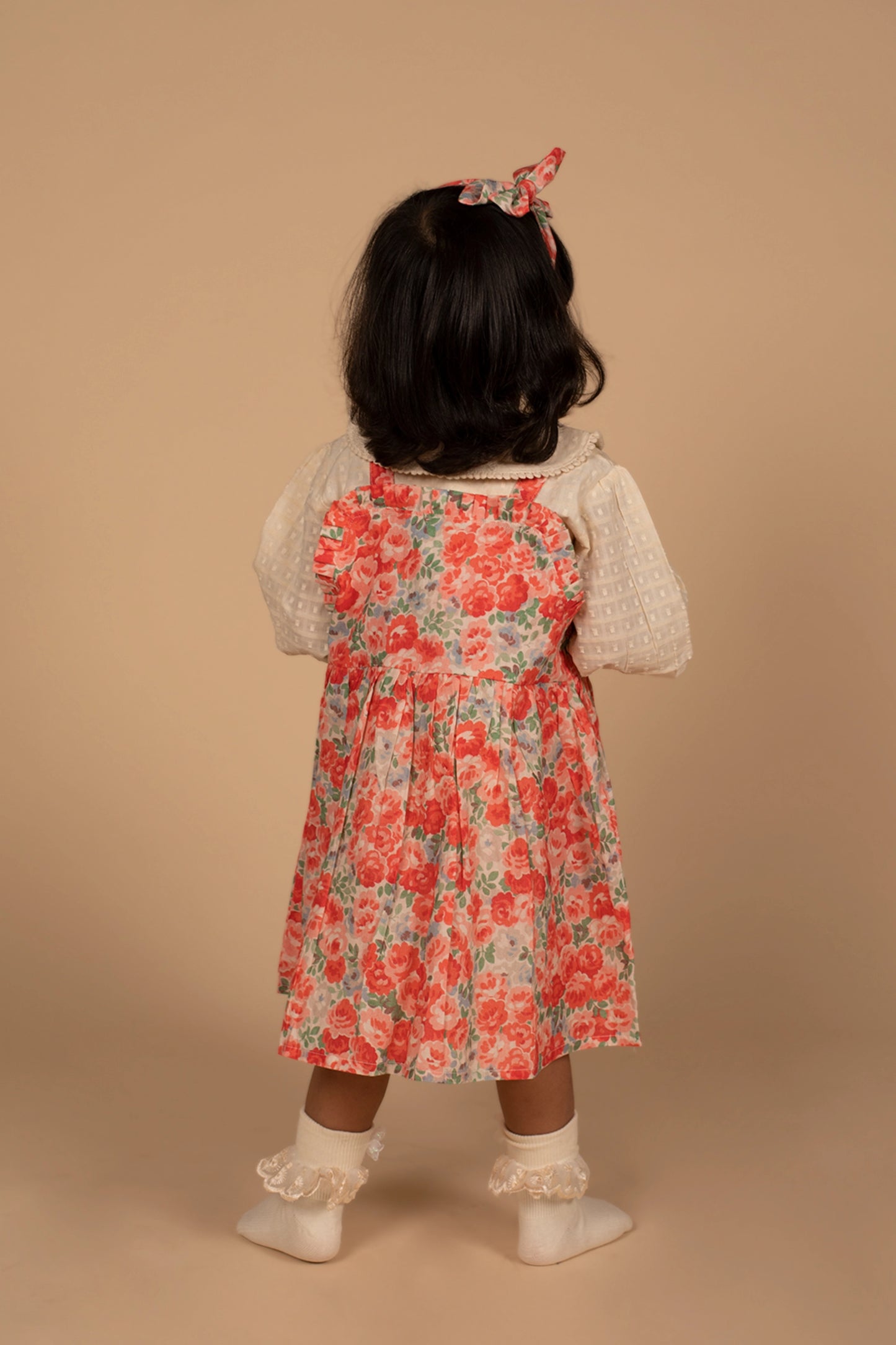 Poochkie pink floral dress for kids 