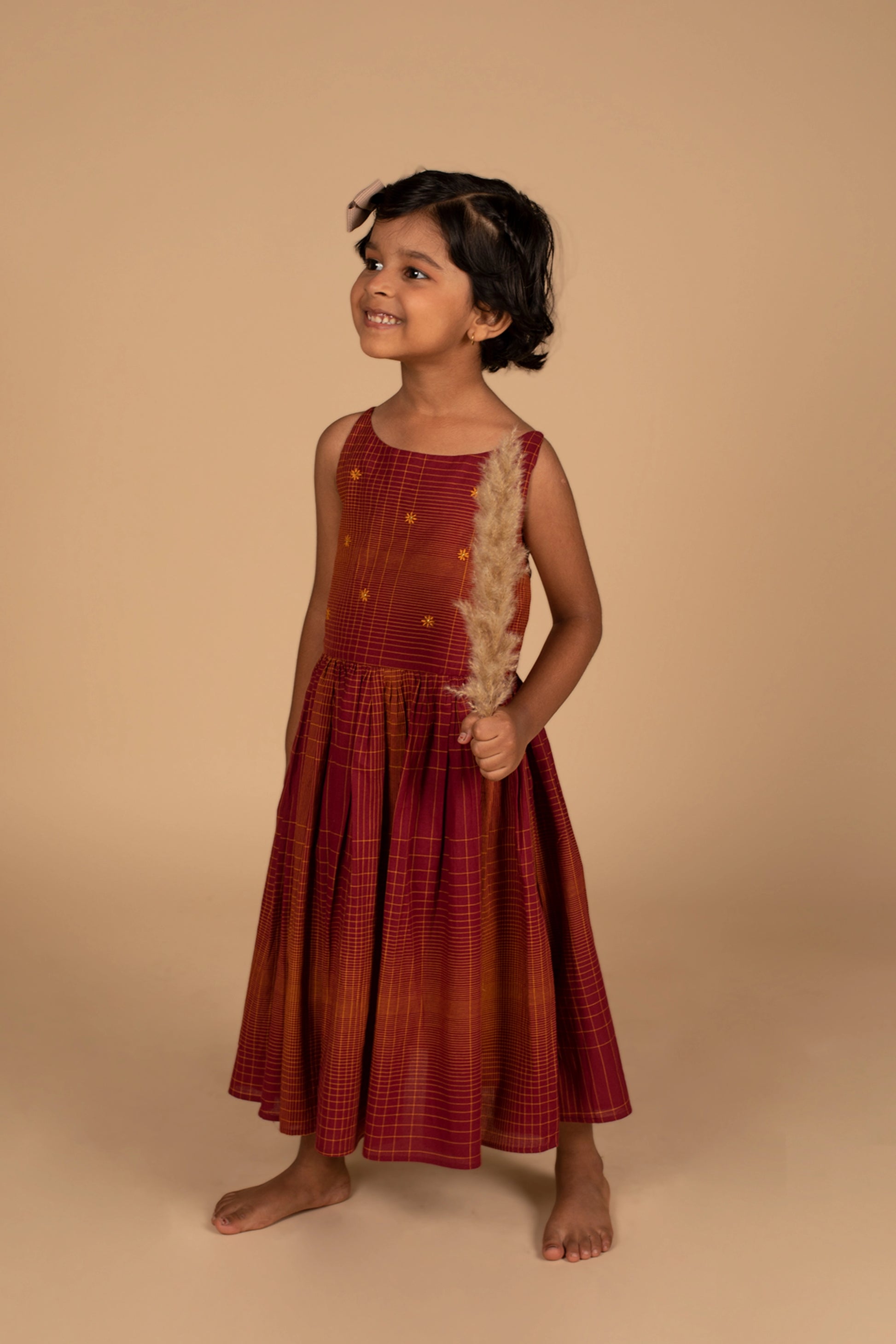 Poochkie red colour dress for kids