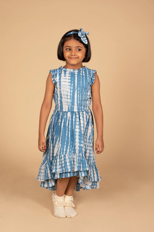 Poochkie blue colour dress for kids