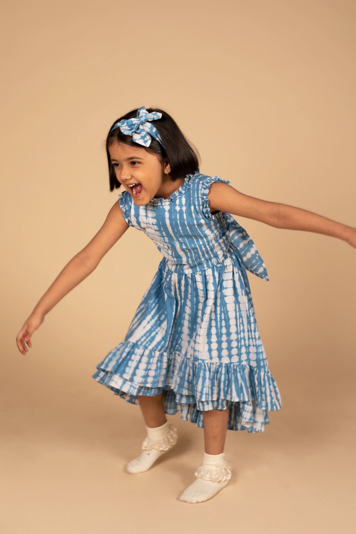 Poochkie blue colour dress for kids