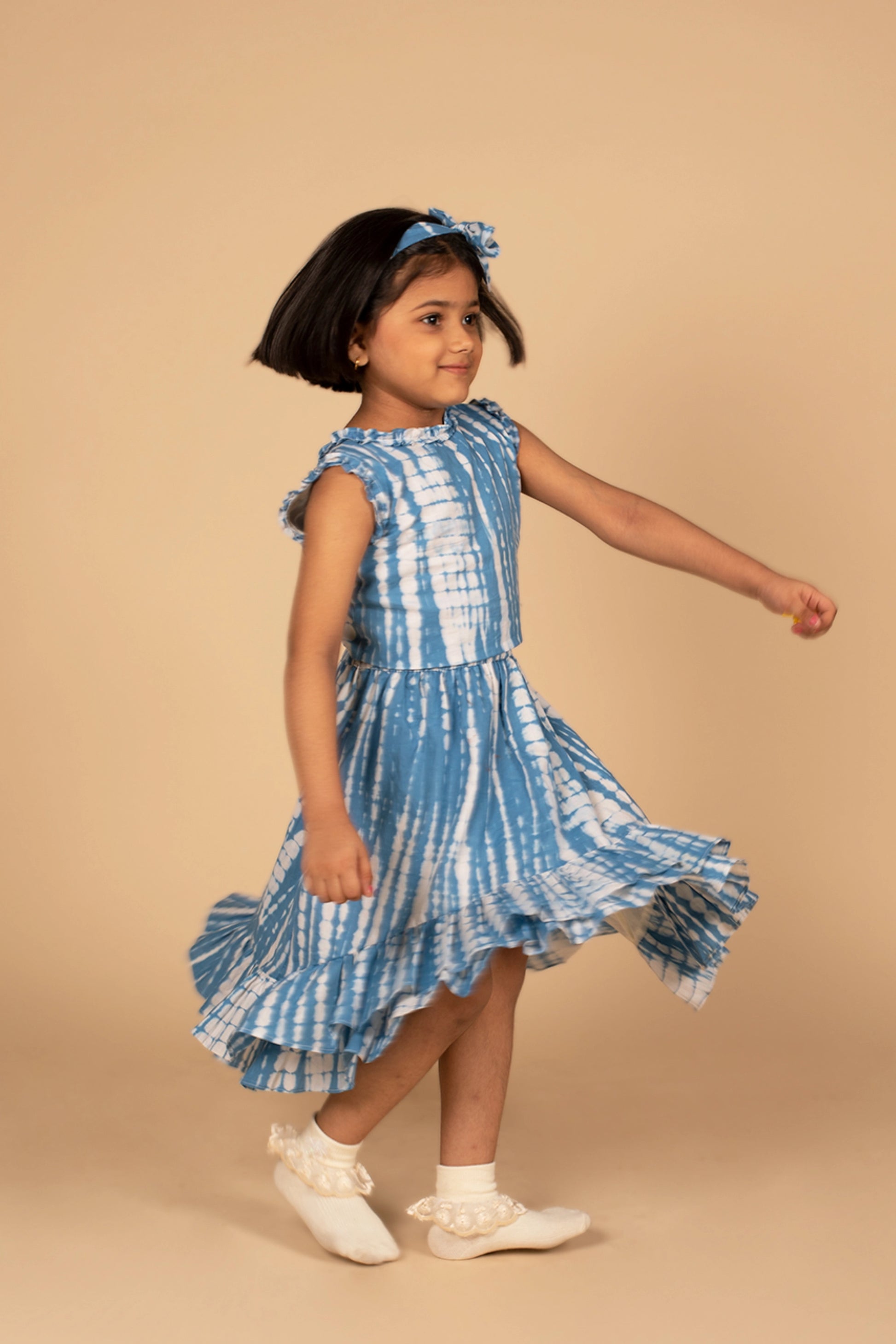 Poochkie blue colour dress for kids