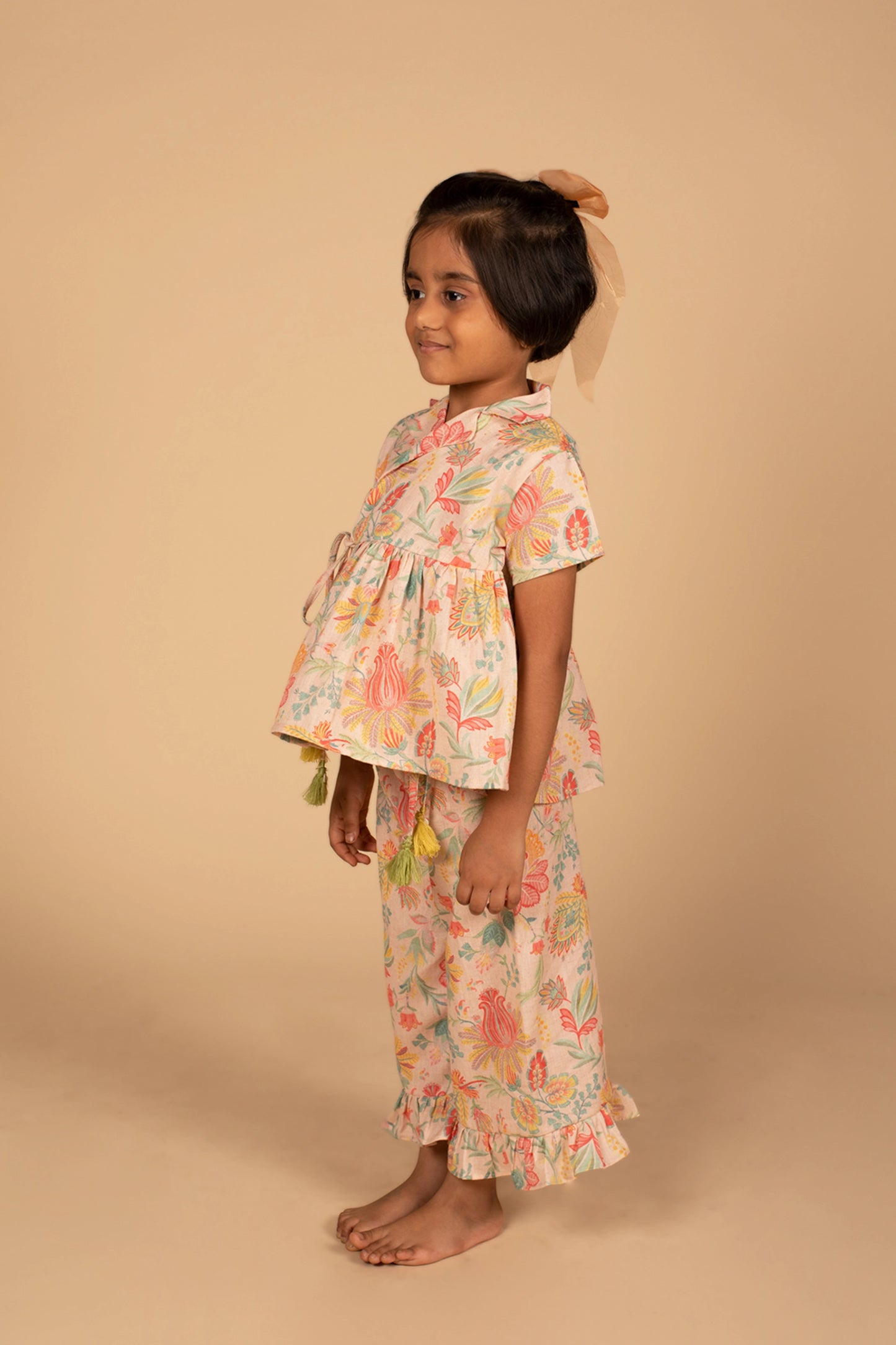 Poochkie peach colour lehenga for kids