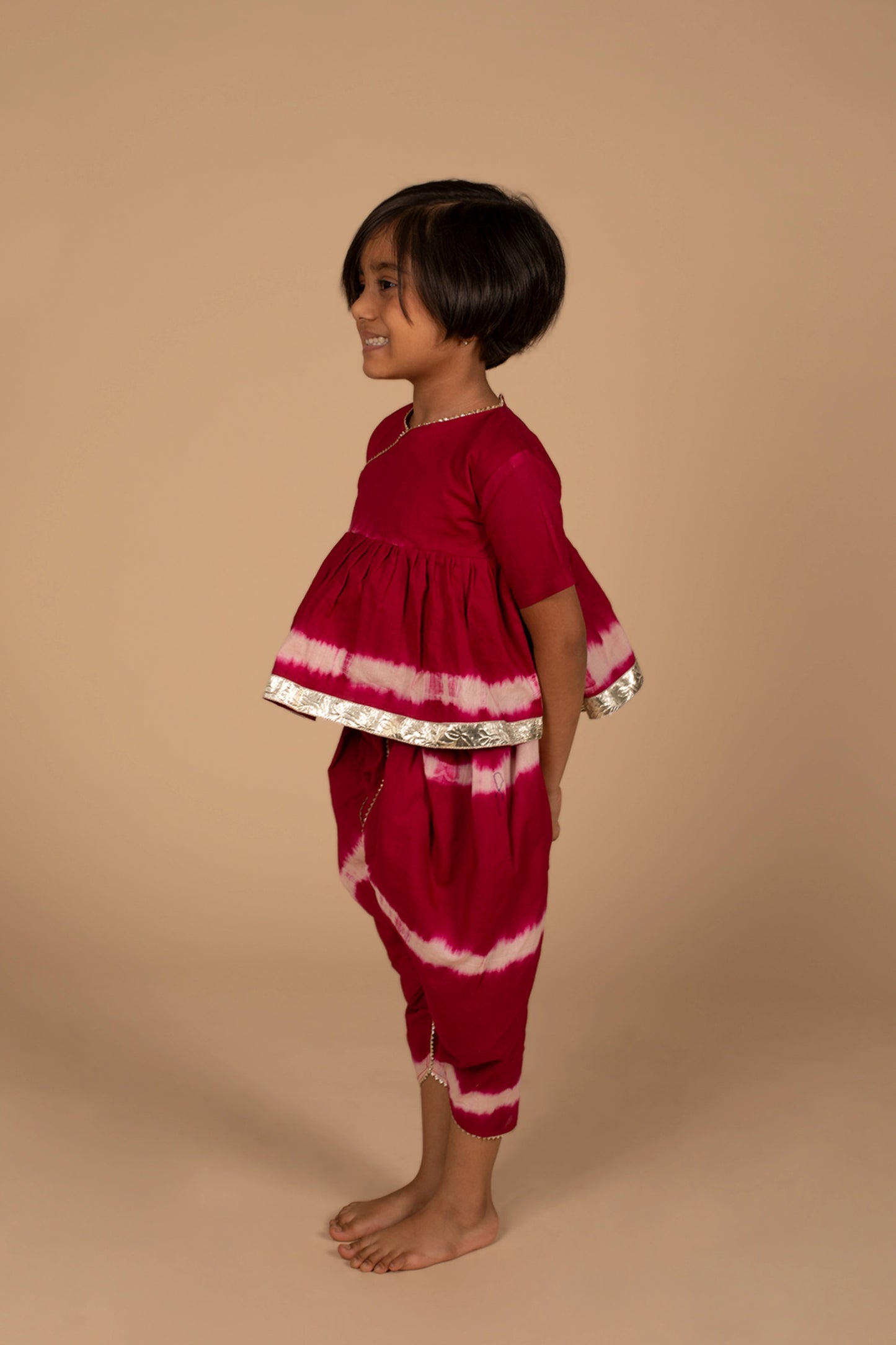 poochkie maroon colour dress for kids