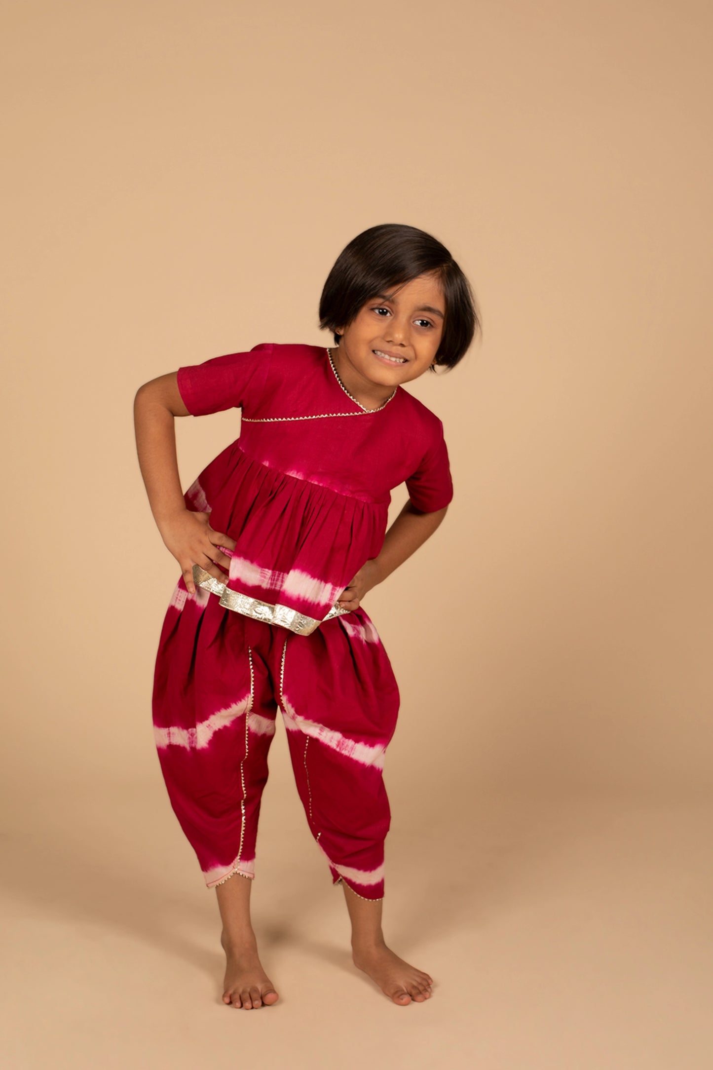 poochkie maroon colour dress for kids