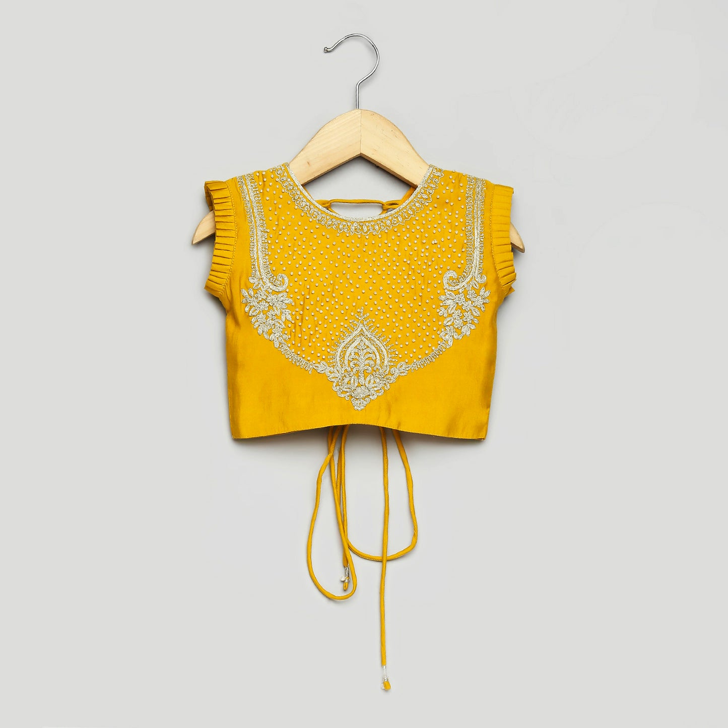 Yellow Moti Jac Lehenga Set