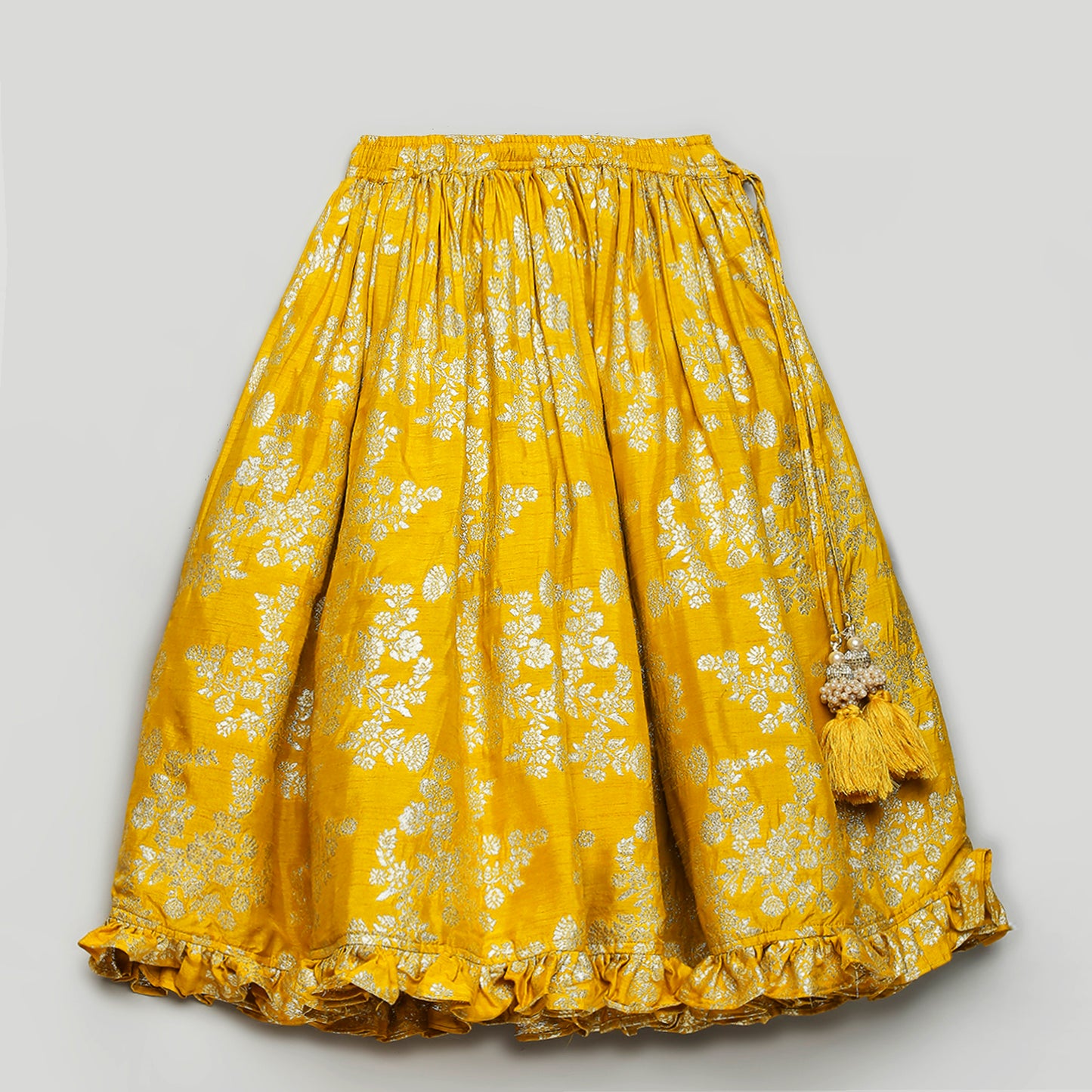 Yellow Moti Jac Lehenga Set